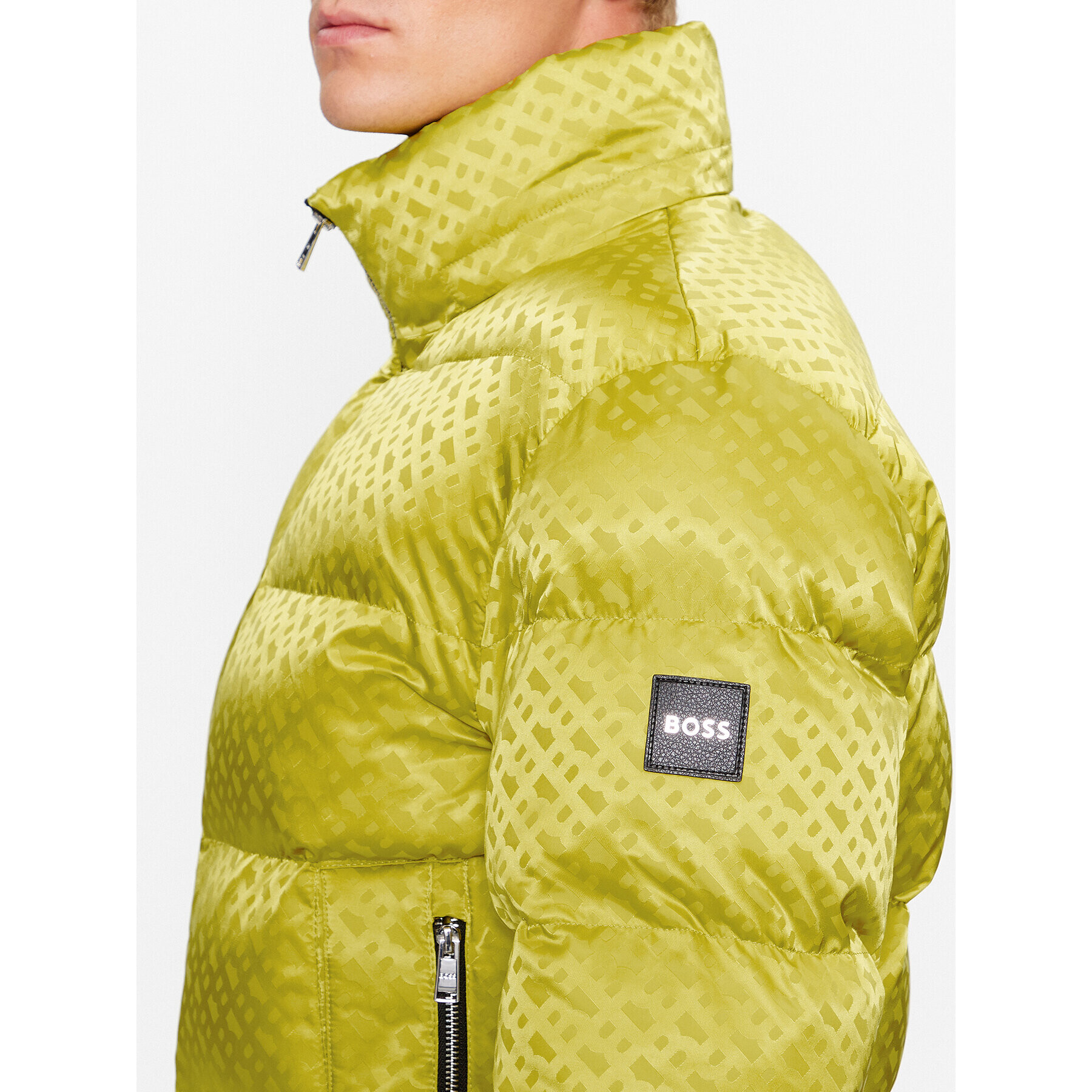 Boss Пухено яке Corbinian1 50499813 Зелен Regular Fit - Pepit.bg