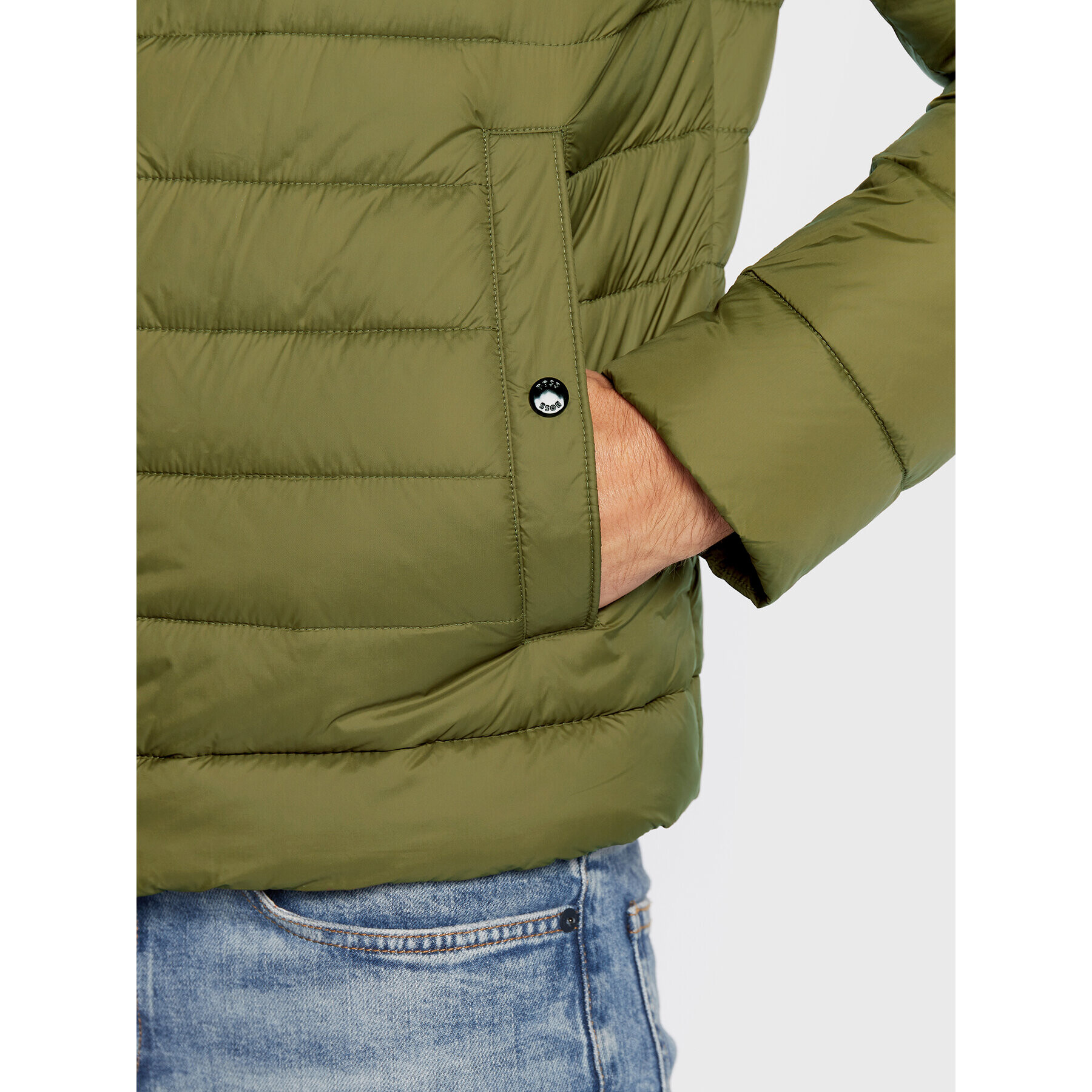 Boss Пухено яке Darolus 50464308 Зелен Regular Fit - Pepit.bg