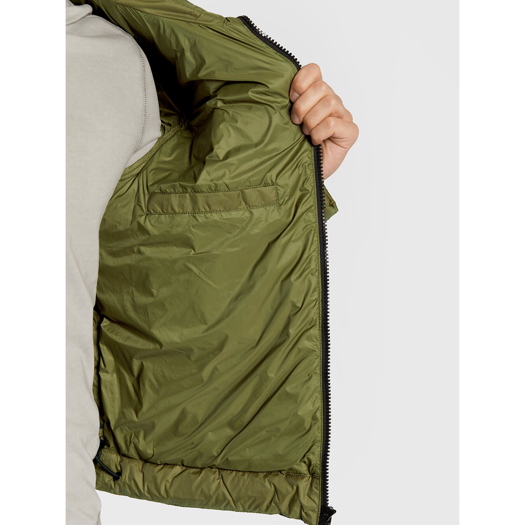 Boss Пухено яке Darolus 50464308 Зелен Regular Fit - Pepit.bg