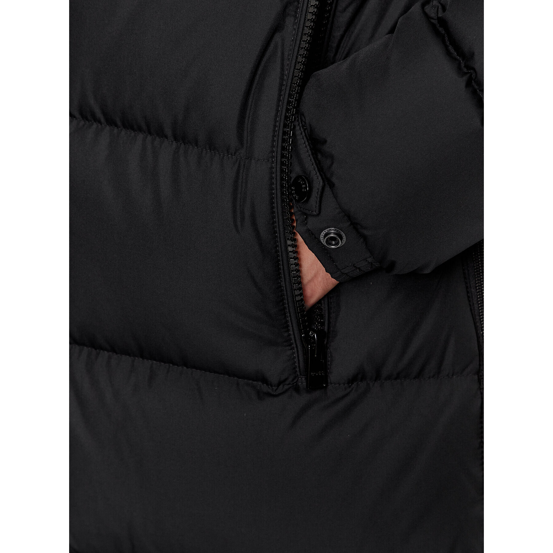 Boss Пухено яке Donden4 50499795 Черен Relaxed Fit - Pepit.bg