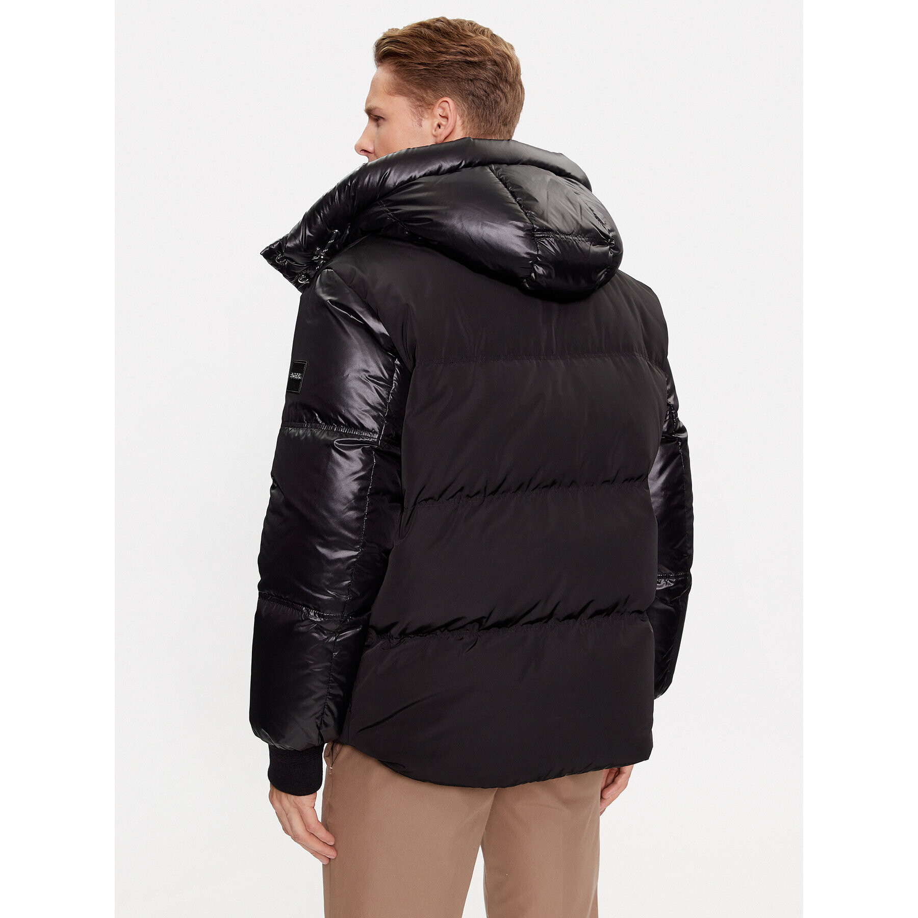 Boss Пухено яке Dybes 50499800 Черен Regular Fit - Pepit.bg