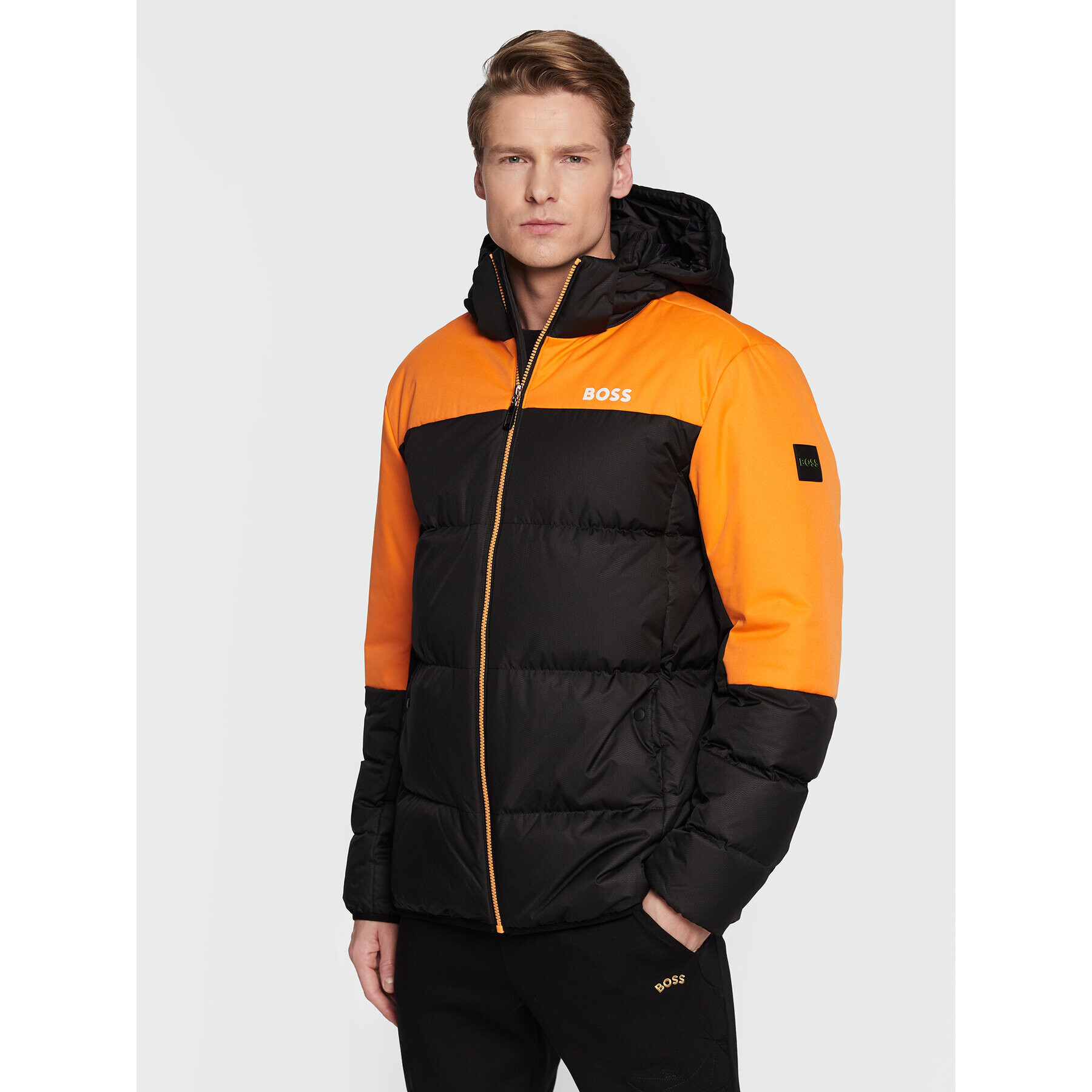 Boss Пухено яке J_Hamar 50476274 Черен Regular Fit - Pepit.bg