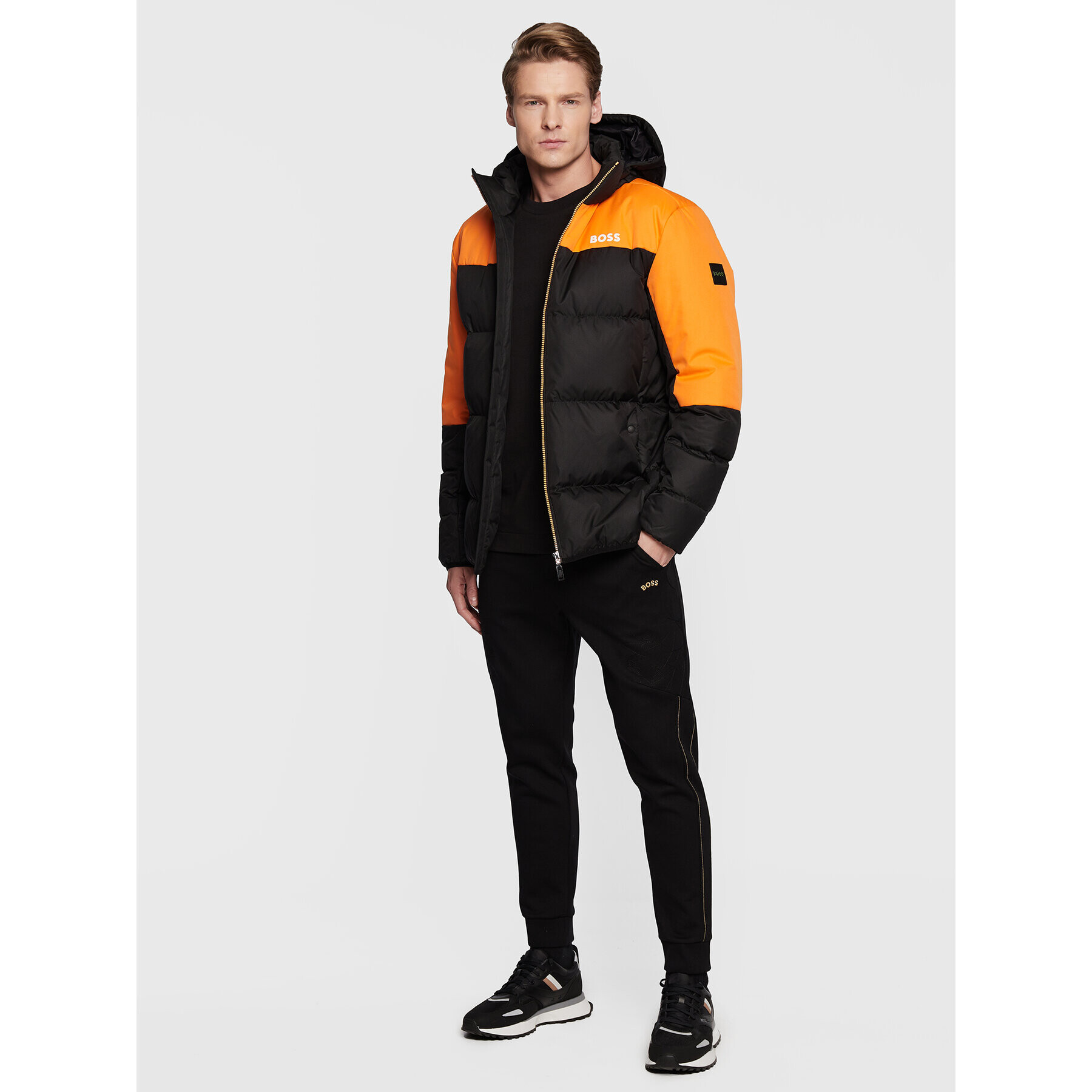 Boss Пухено яке J_Hamar 50476274 Черен Regular Fit - Pepit.bg