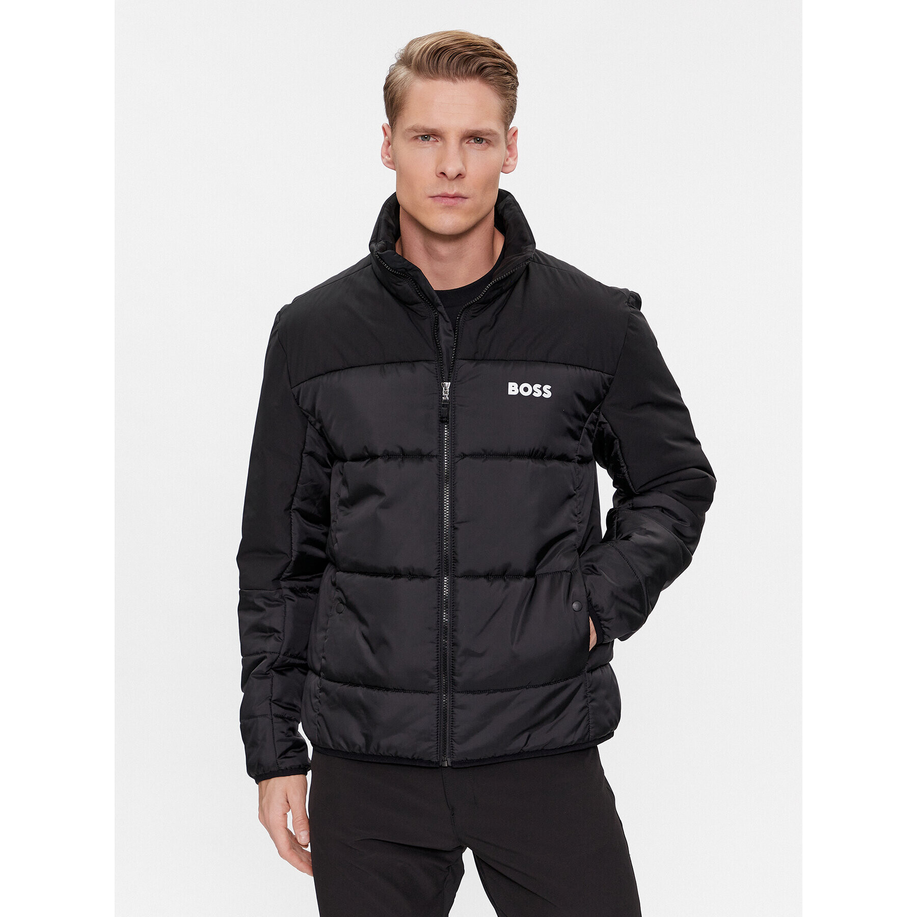 Boss Пухено яке J_Hamar2 50497559 Черен Regular Fit - Pepit.bg