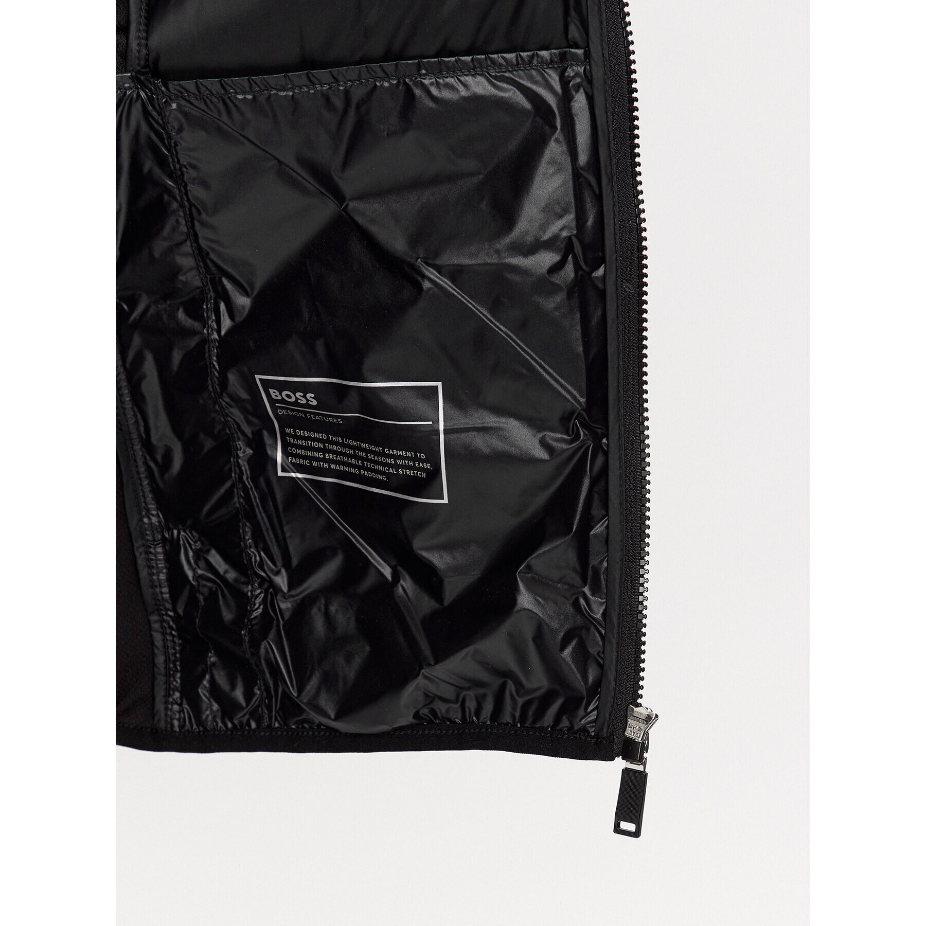 Boss Пухено яке J_Solana 50501448 Черен Regular Fit - Pepit.bg