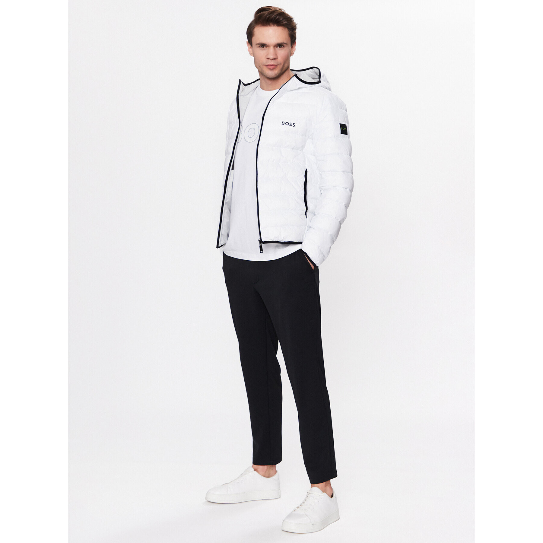 Boss Пухено яке J_Thor 50472472 Бял Regular Fit - Pepit.bg
