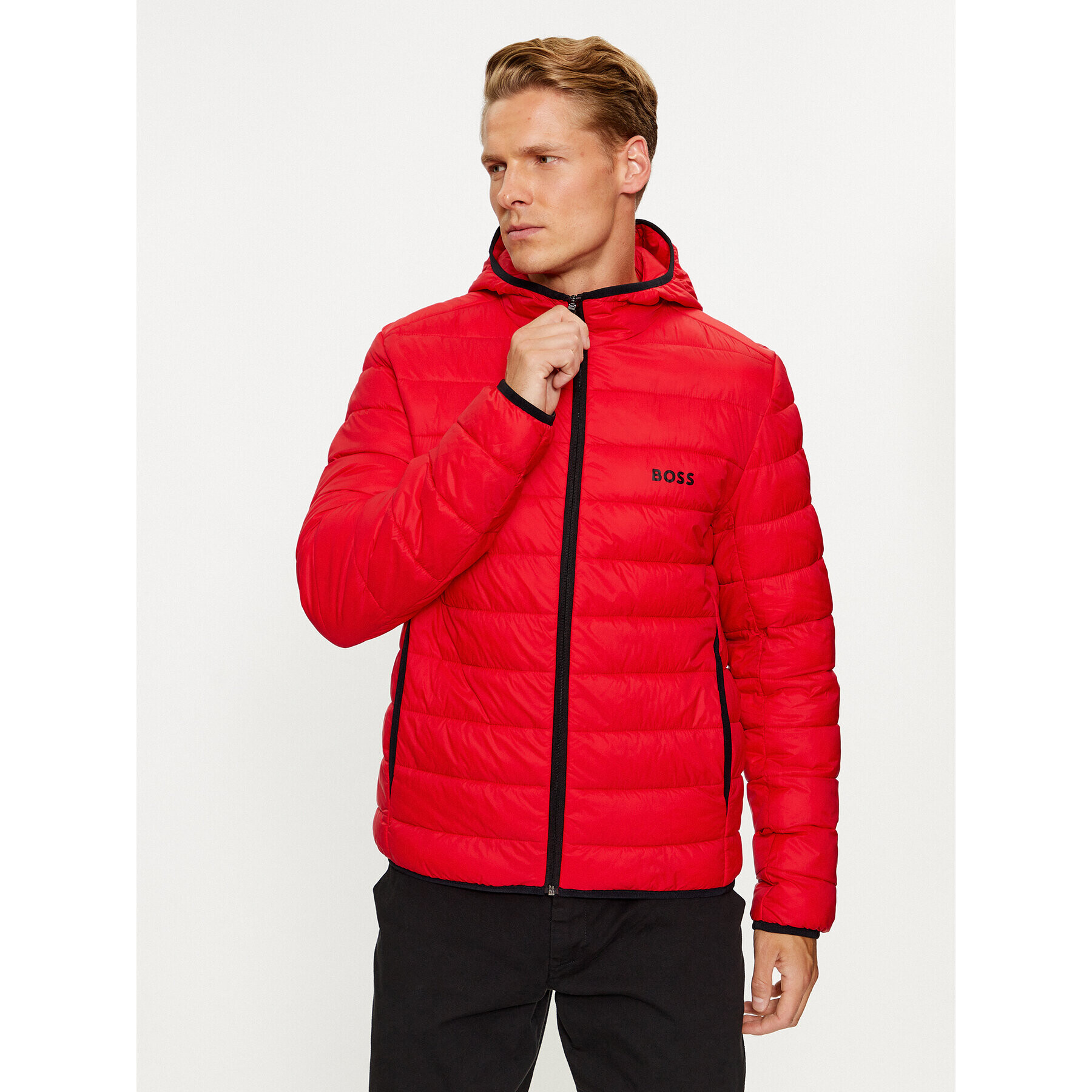 Boss Пухено яке J_Thor 50472472 Червен Regular Fit - Pepit.bg