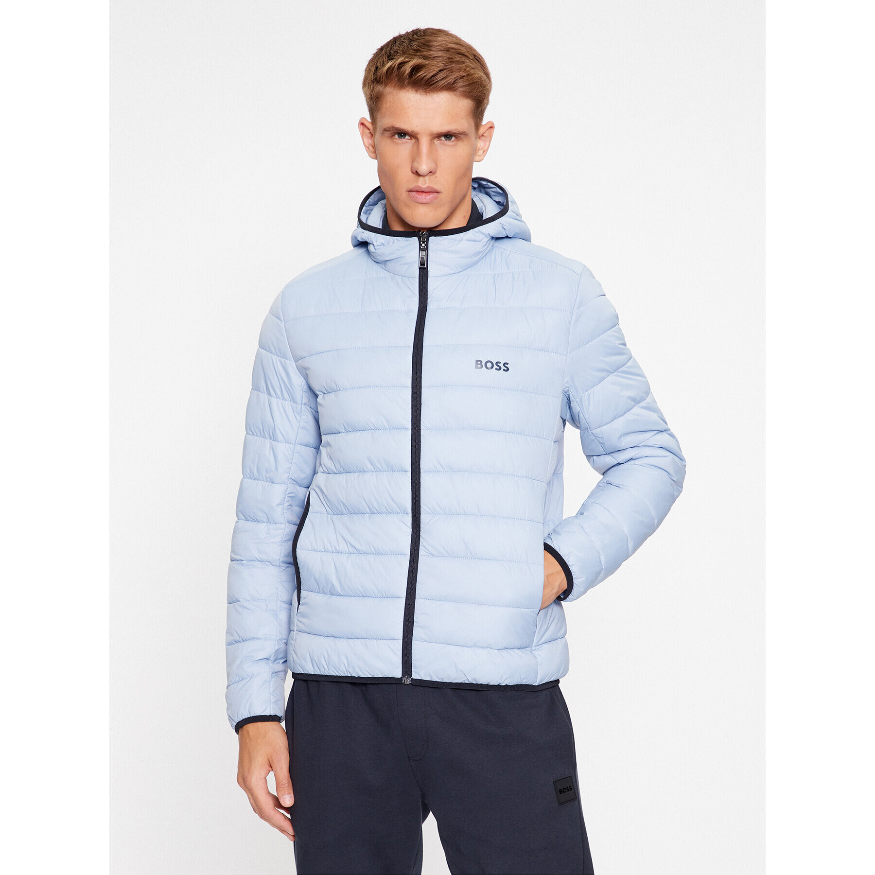 Boss Пухено яке J_Thor 50472472 Син Regular Fit - Pepit.bg