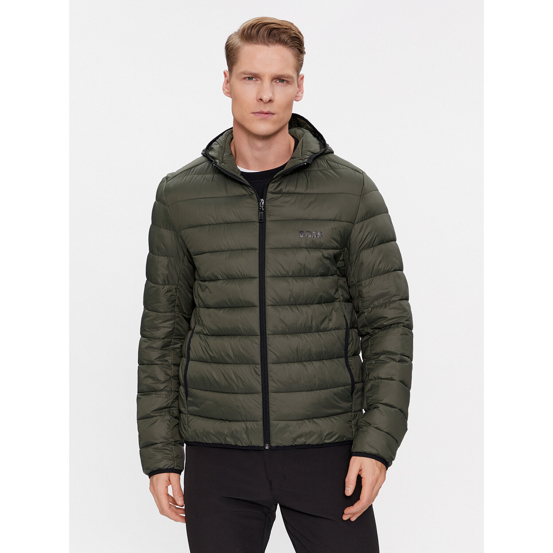 Boss Пухено яке J_Thor 50472472 Зелен Regular Fit - Pepit.bg