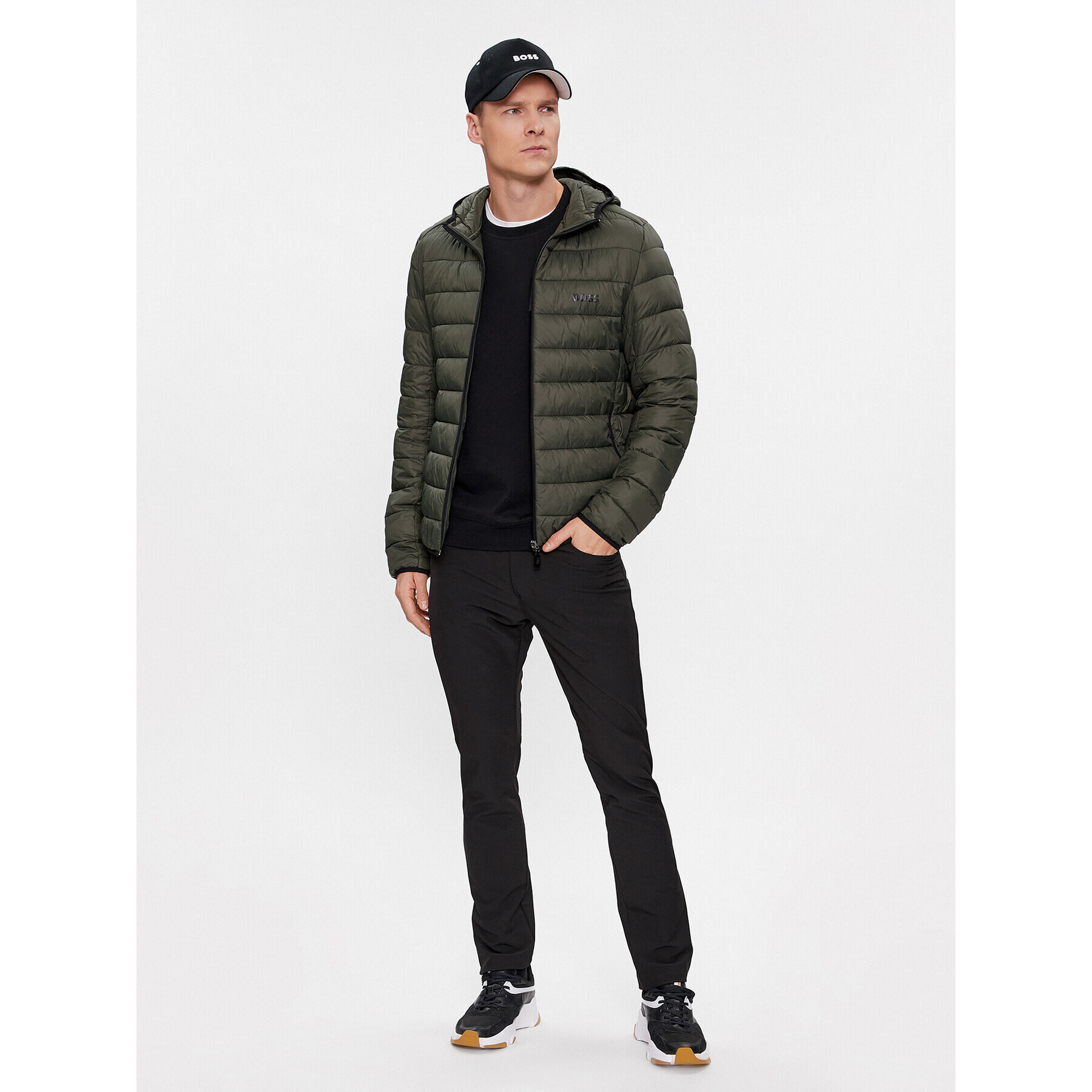Boss Пухено яке J_Thor 50472472 Зелен Regular Fit - Pepit.bg