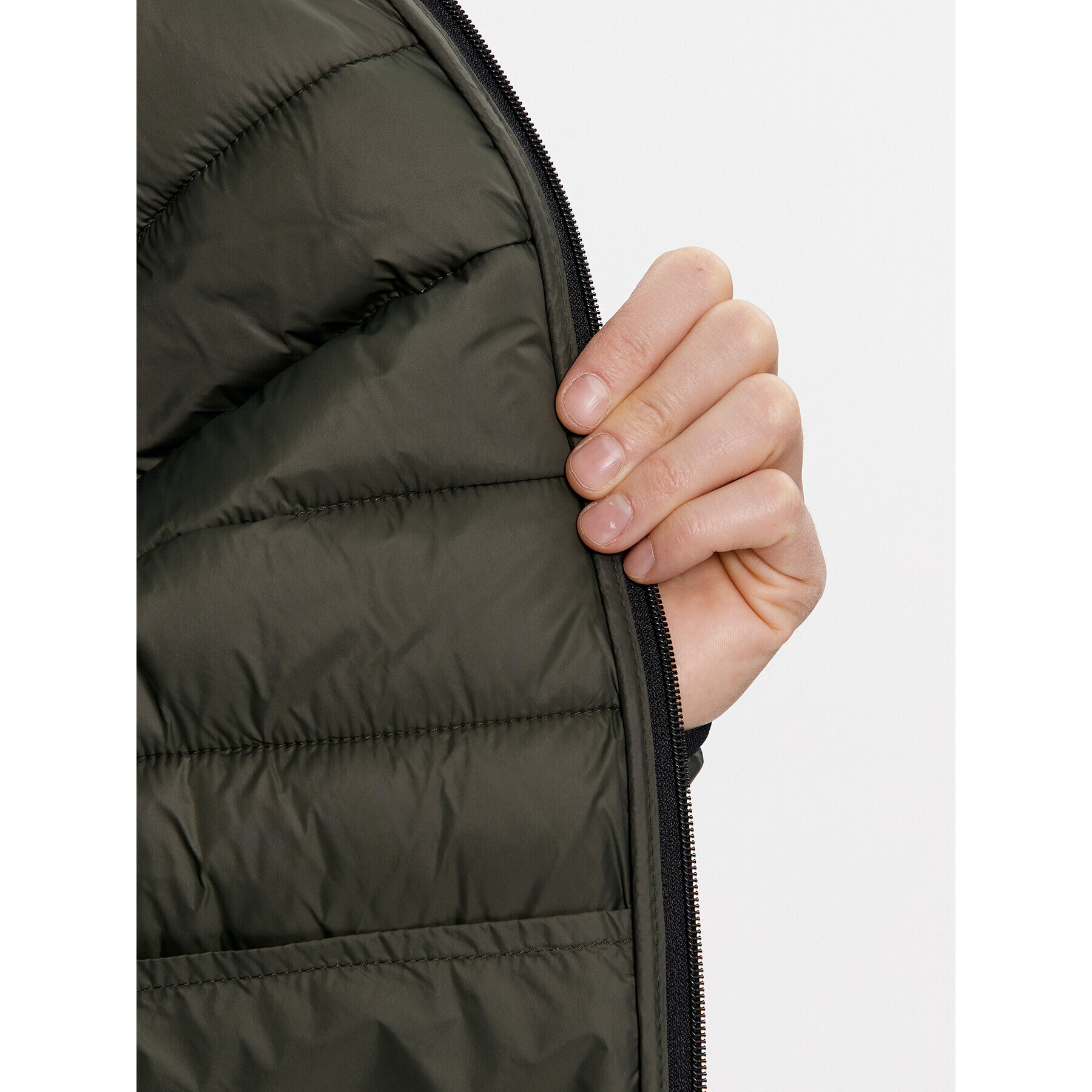 Boss Пухено яке J_Thor 50472472 Зелен Regular Fit - Pepit.bg