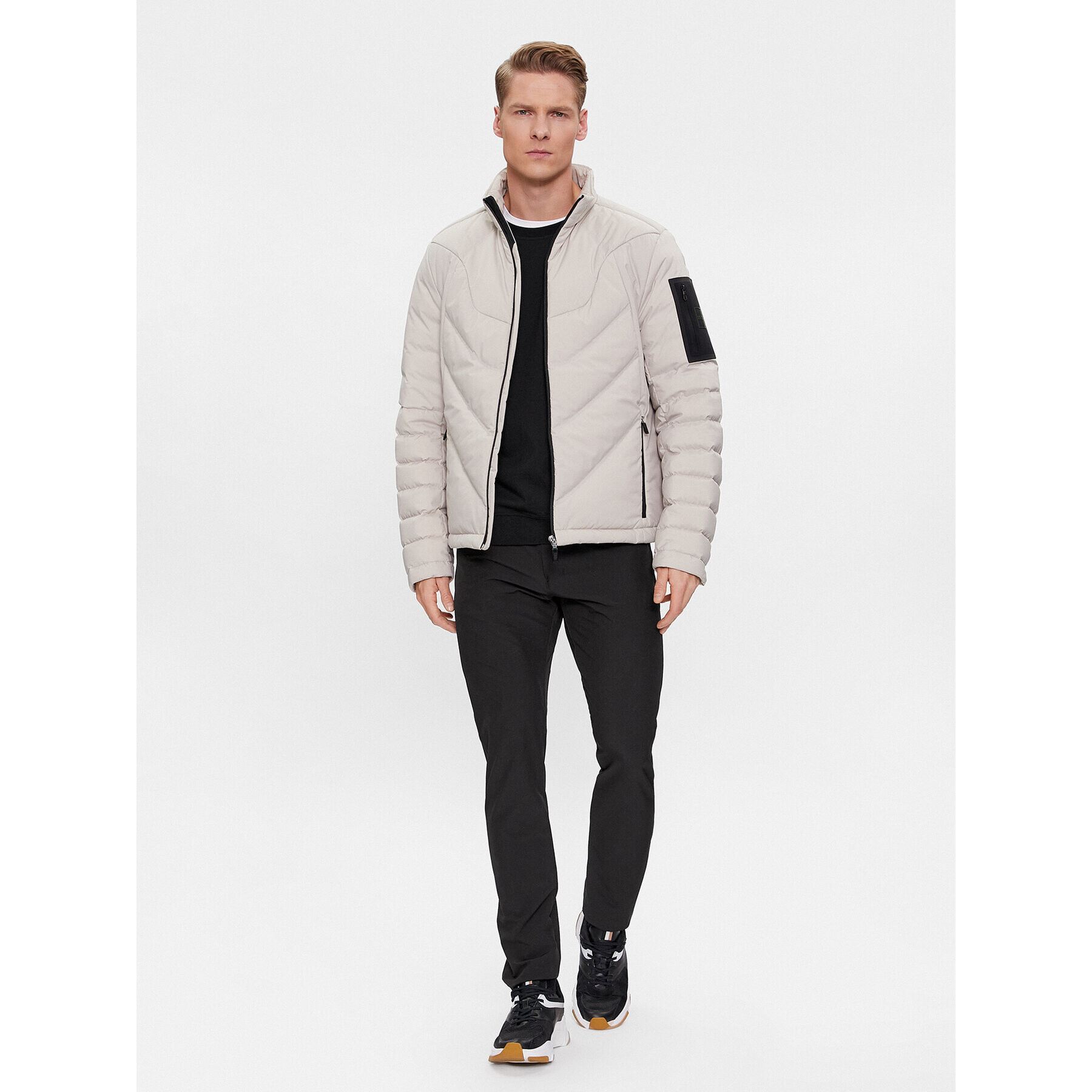 Boss Пухено яке J_Titanium 50505233 Бежов Regular Fit - Pepit.bg