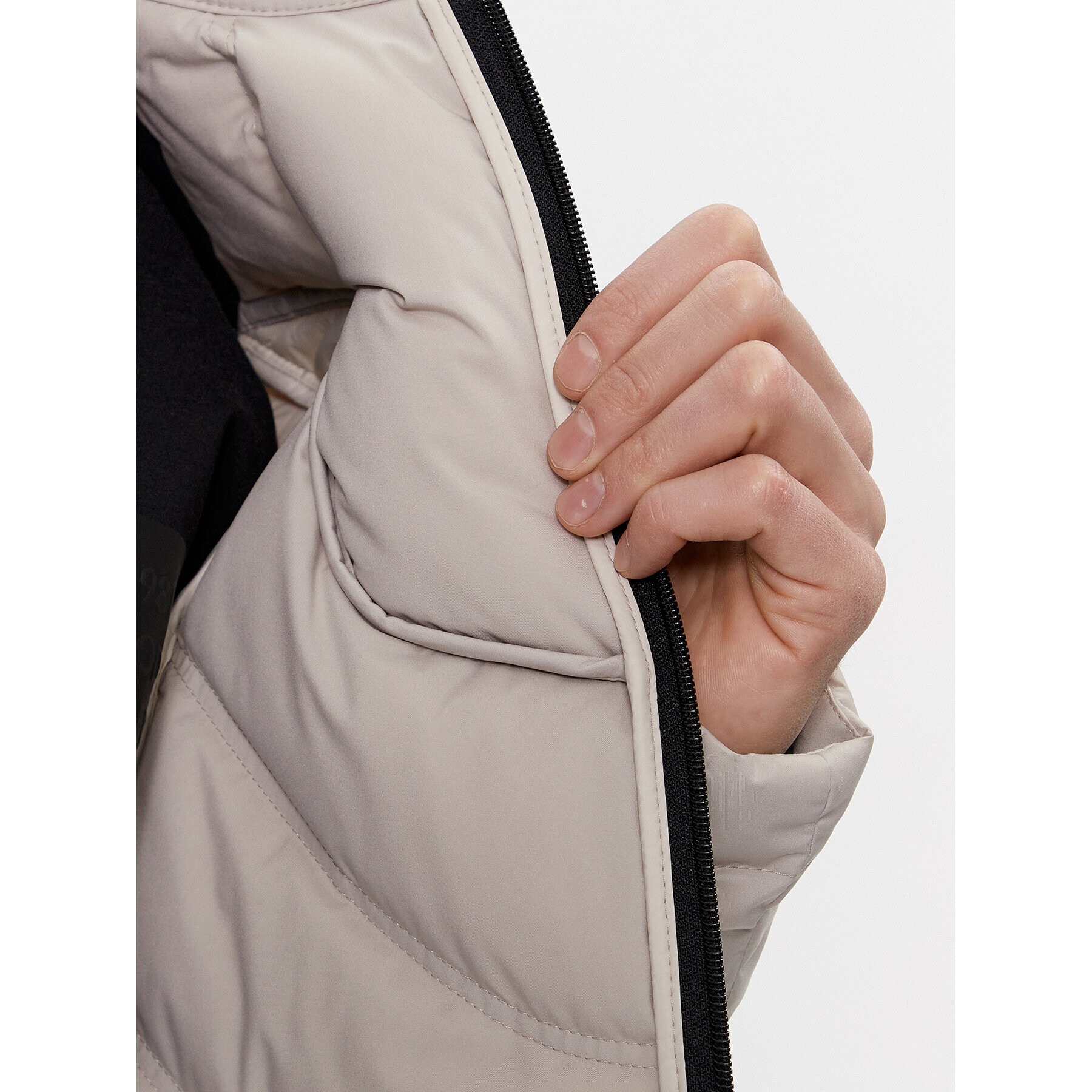 Boss Пухено яке J_Titanium 50505233 Бежов Regular Fit - Pepit.bg