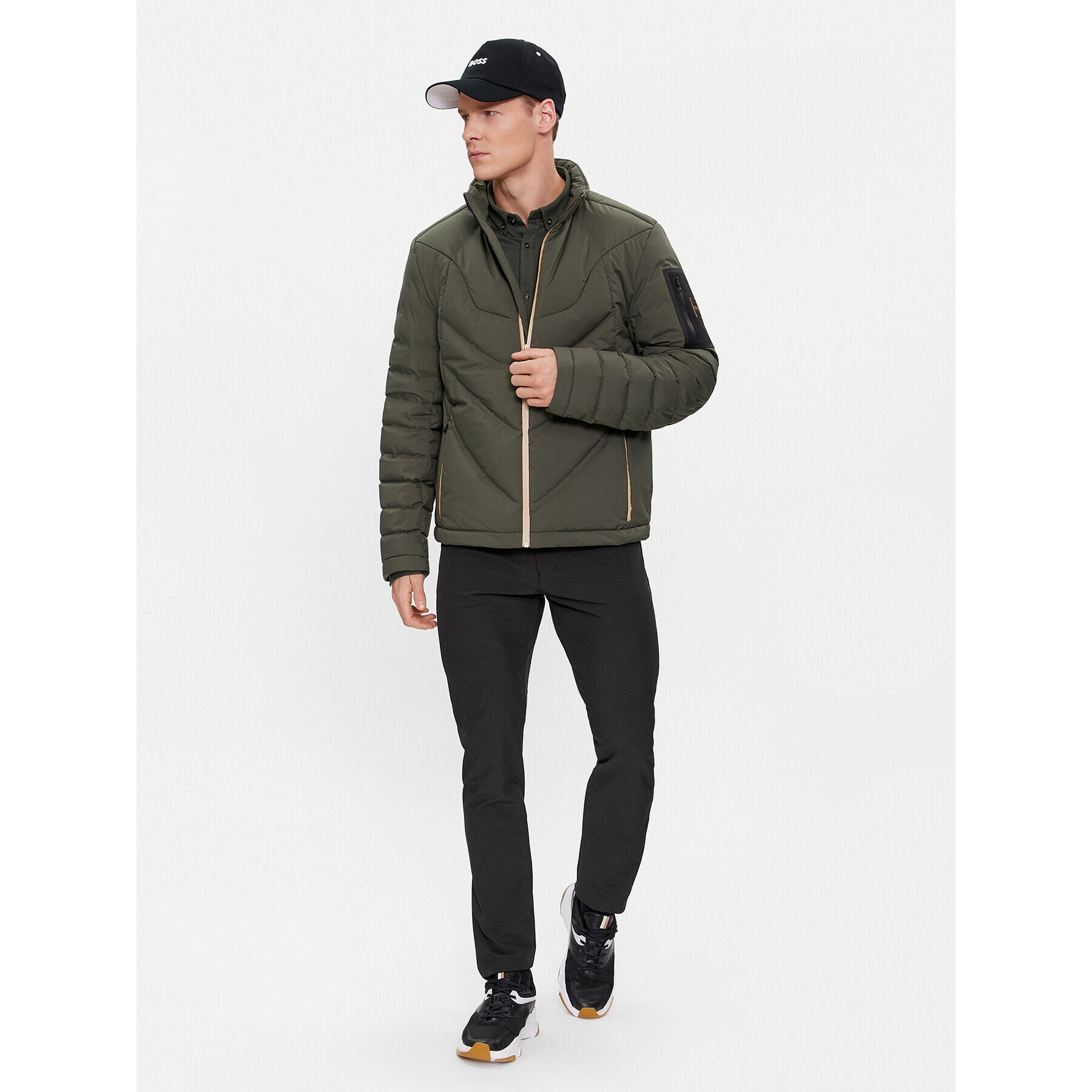 Boss Пухено яке J_Titanium 50505233 Зелен Regular Fit - Pepit.bg