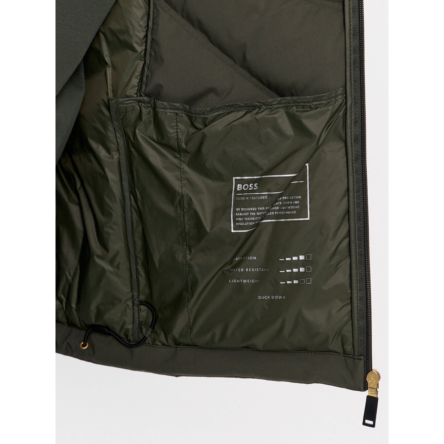 Boss Пухено яке J_Titanium 50505233 Зелен Regular Fit - Pepit.bg