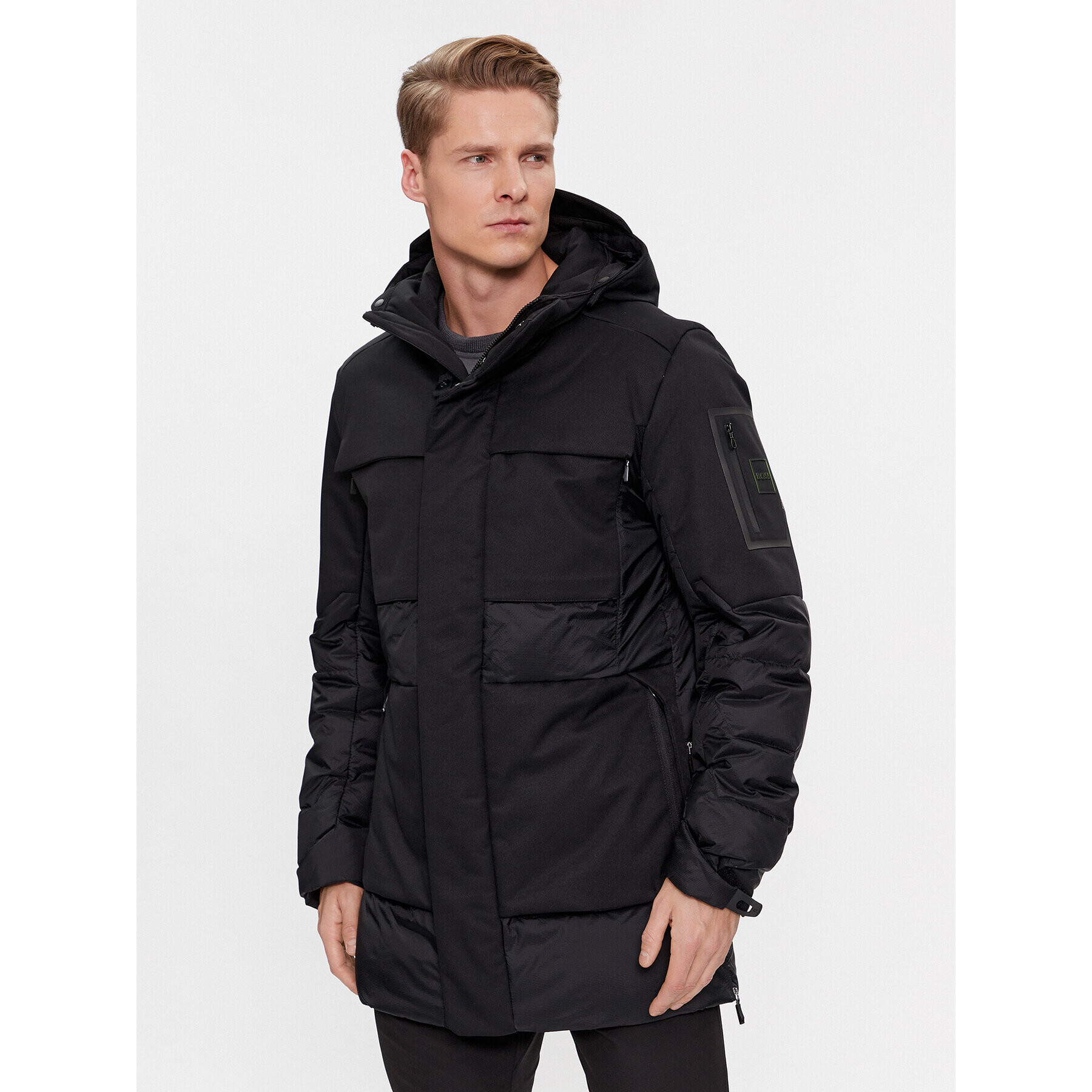 Boss Пухено яке J_Zefiro2 50501608 Черен Regular Fit - Pepit.bg