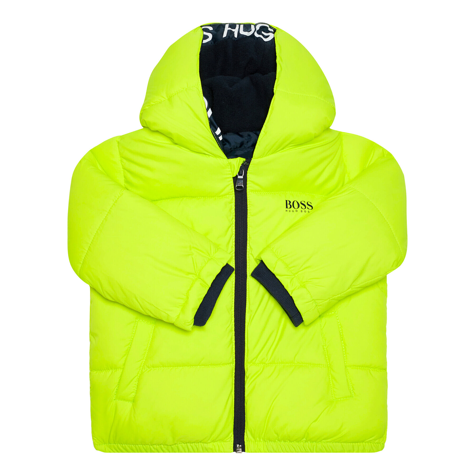 Boss Пухено яке J26417 S Зелен Regular Fit - Pepit.bg