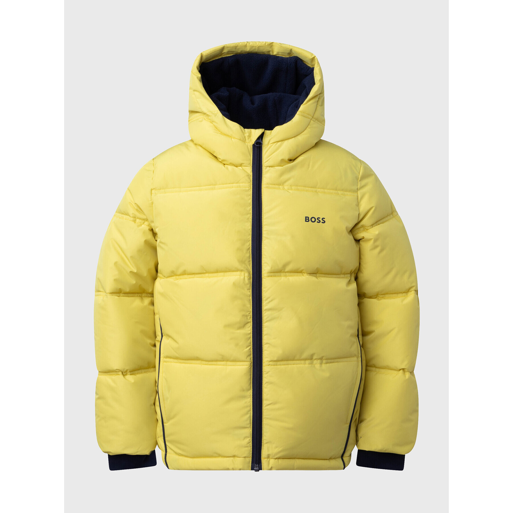 Boss Пухено яке J26488 S Жълт Regular Fit - Pepit.bg