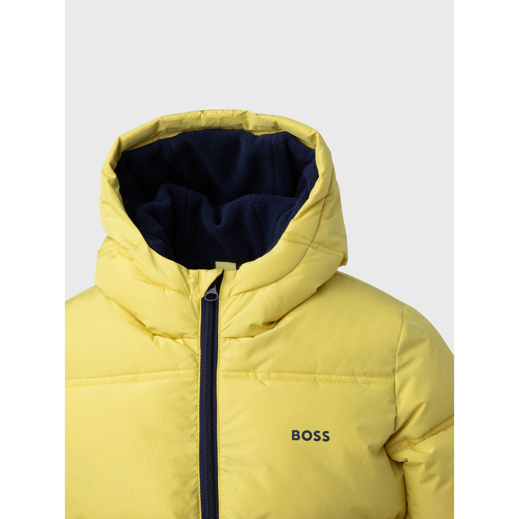 Boss Пухено яке J26488 S Жълт Regular Fit - Pepit.bg