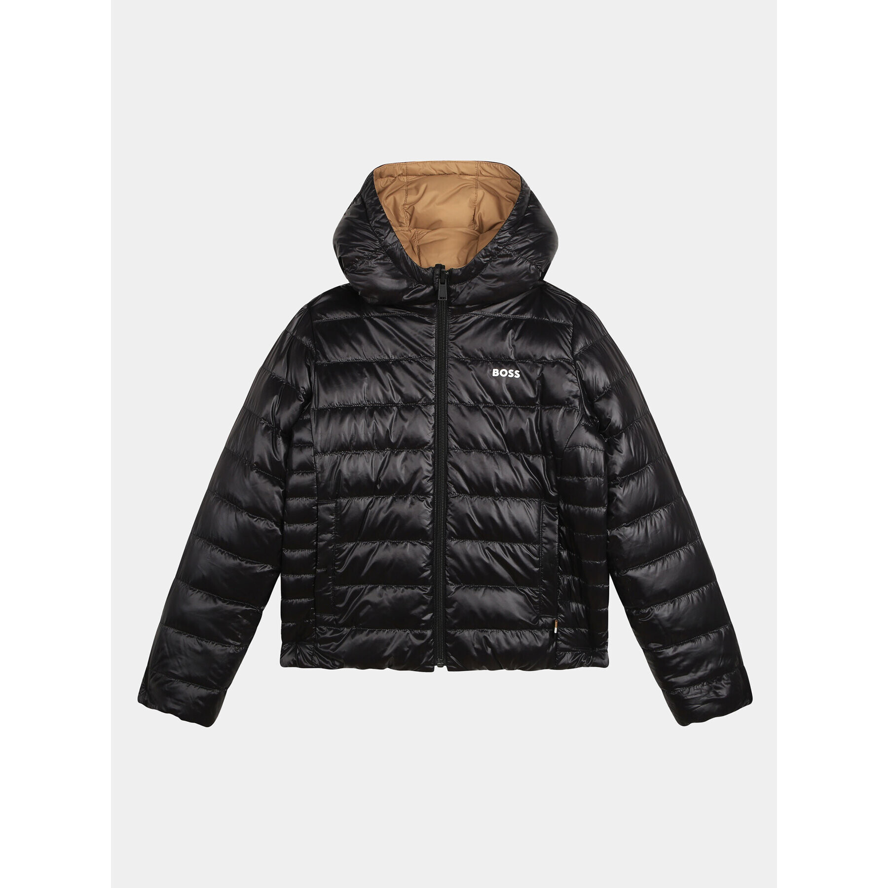 Boss Пухено яке J26516 S Черен Regular Fit - Pepit.bg