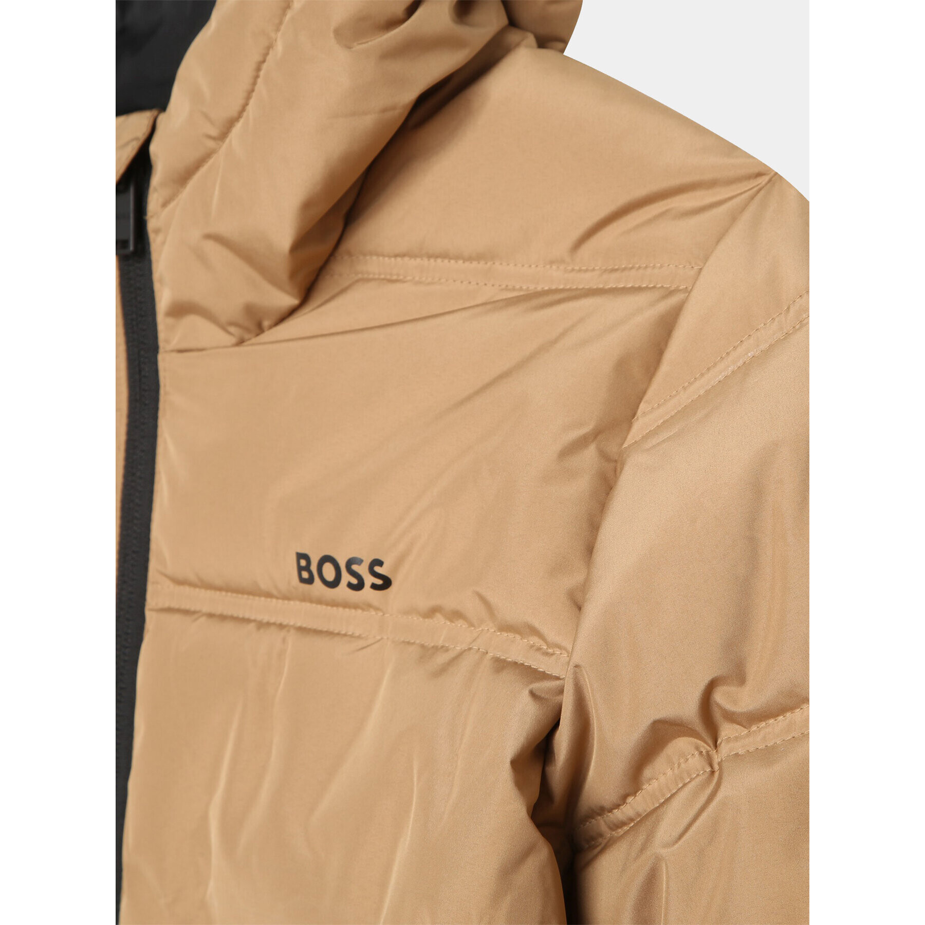 Boss Пухено яке J26518 D Бежов Regular Fit - Pepit.bg