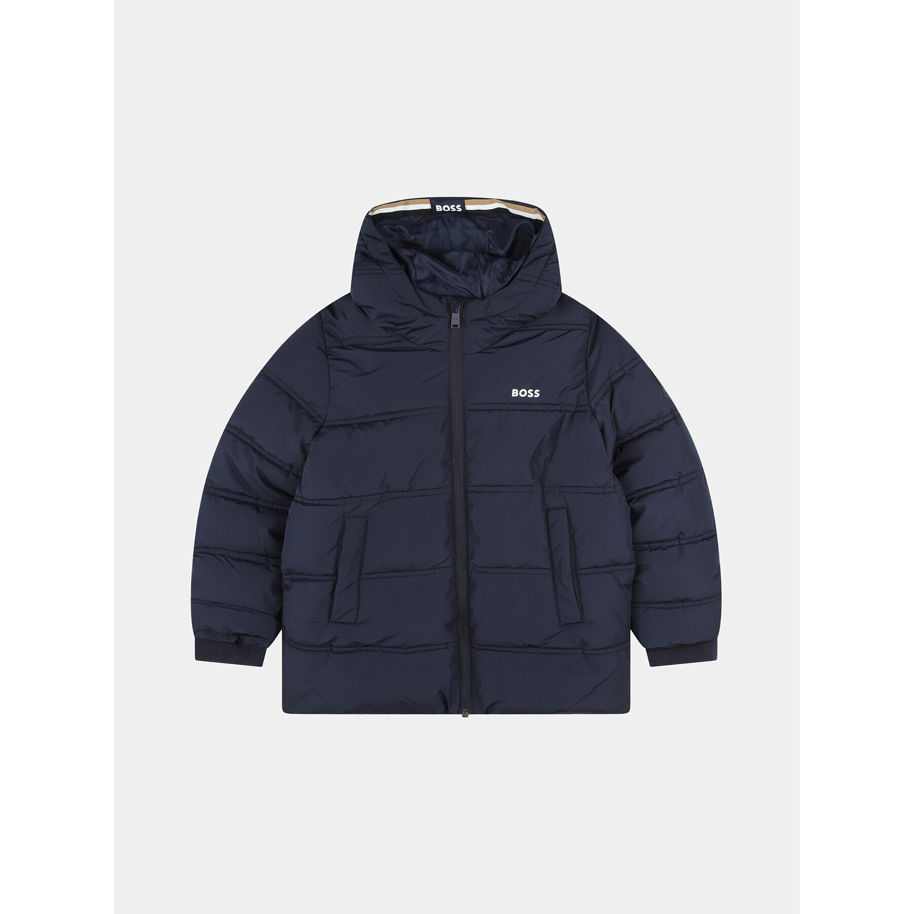 Boss Пухено яке J26518 M Тъмносин Regular Fit - Pepit.bg