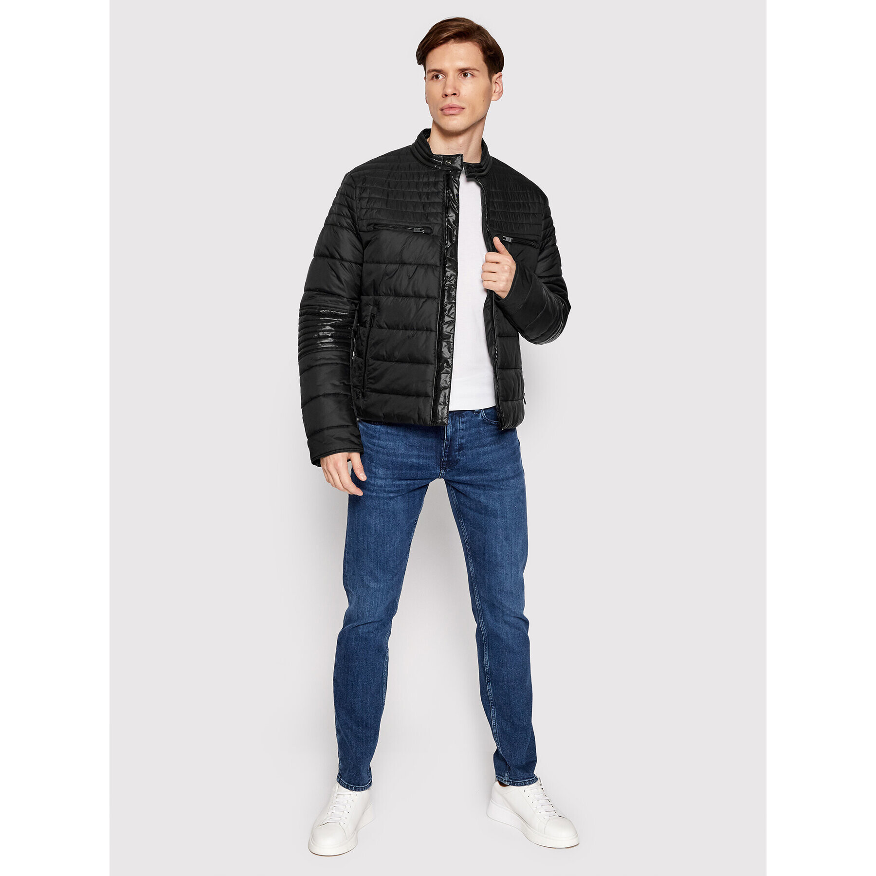 Boss Пухено яке Odiddy 50463967 Черен Regular Fit - Pepit.bg