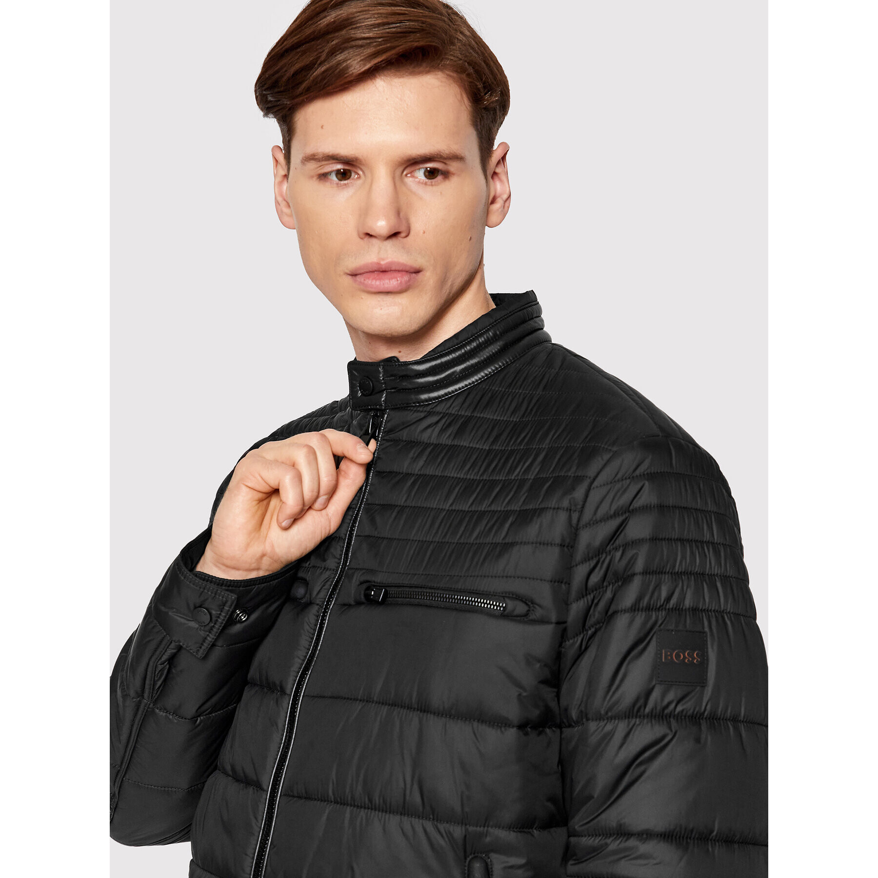 Boss Пухено яке Odiddy 50463967 Черен Regular Fit - Pepit.bg