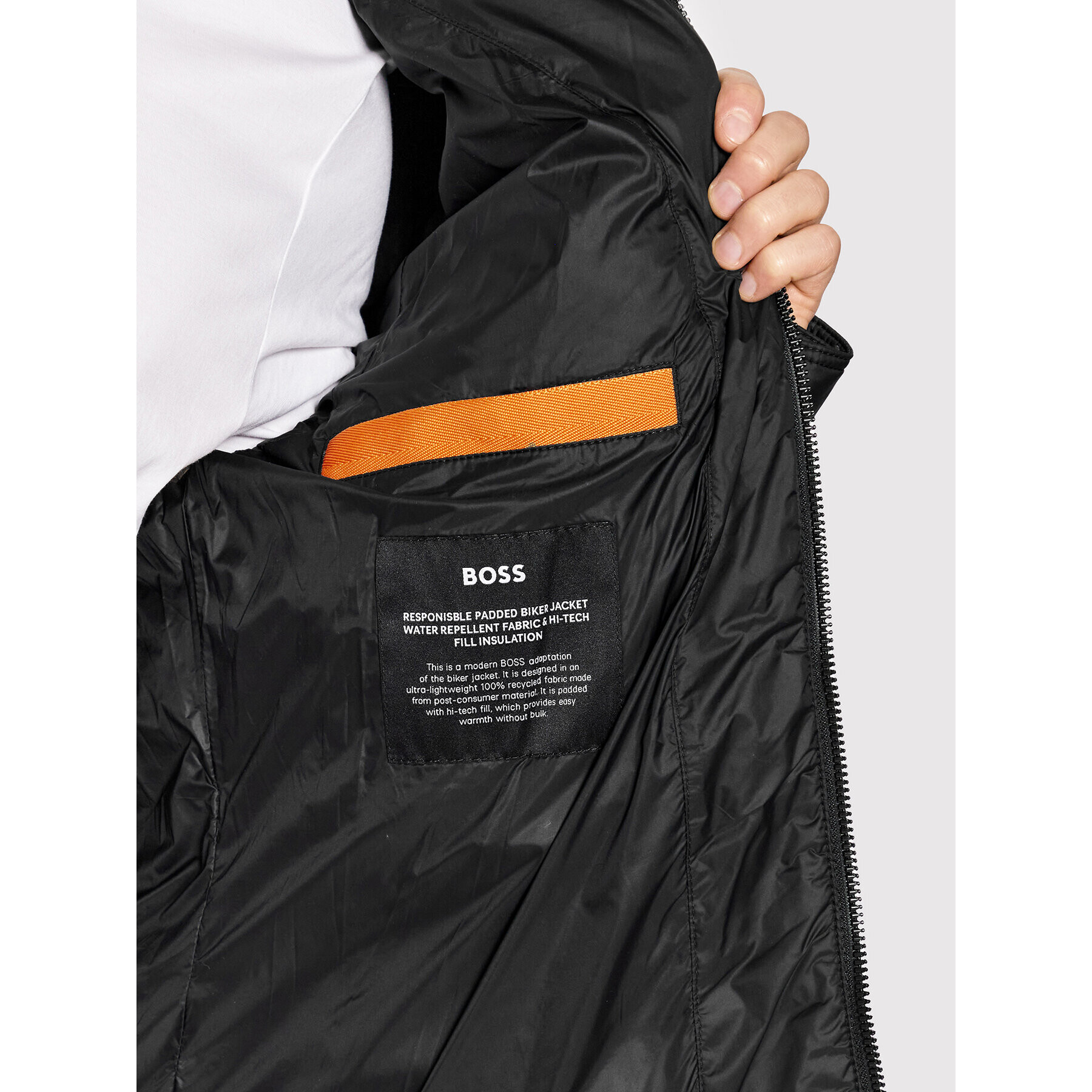 Boss Пухено яке Odiddy 50463967 Черен Regular Fit - Pepit.bg