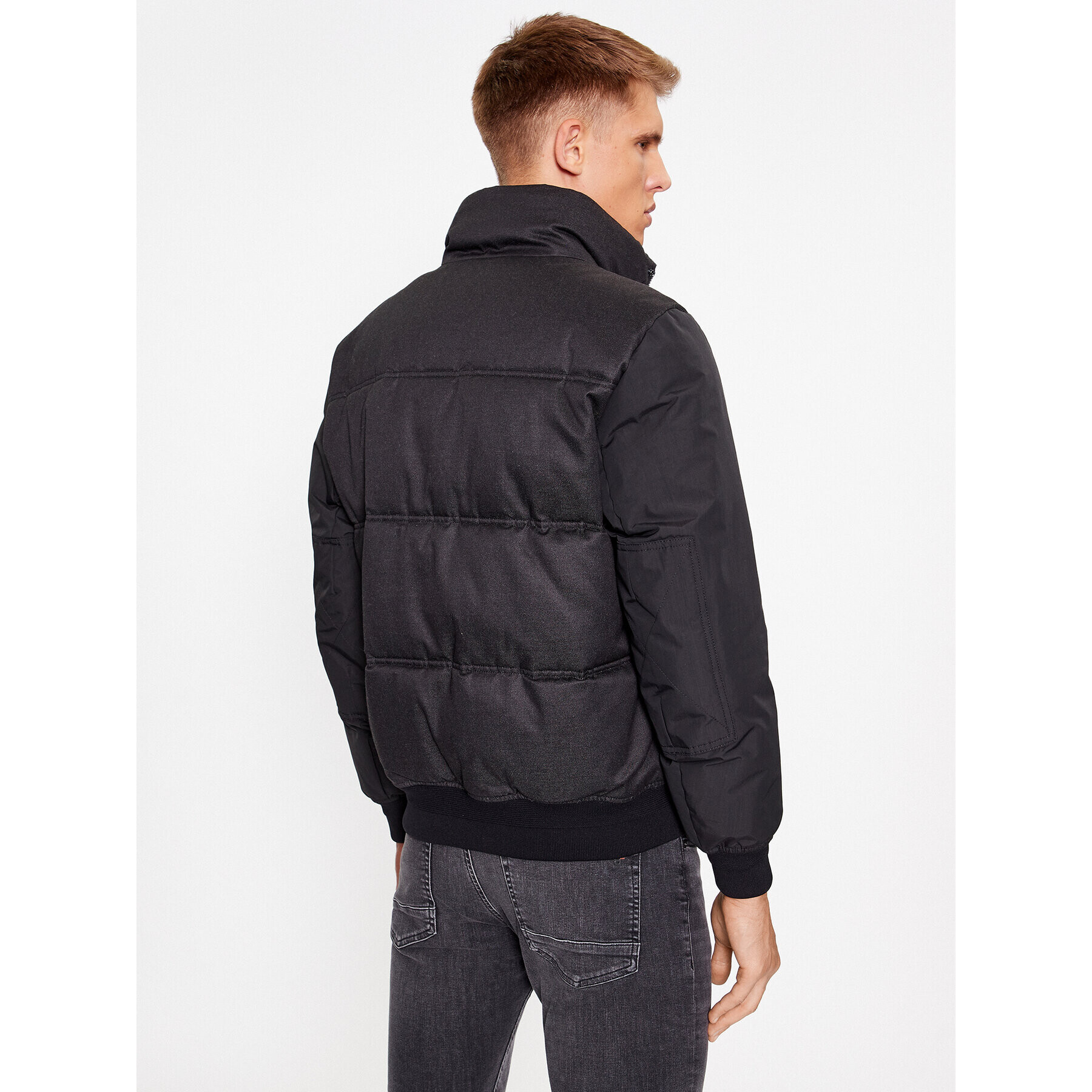 Boss Пухено яке Oglitch 50504445 Черен Relaxed Fit - Pepit.bg