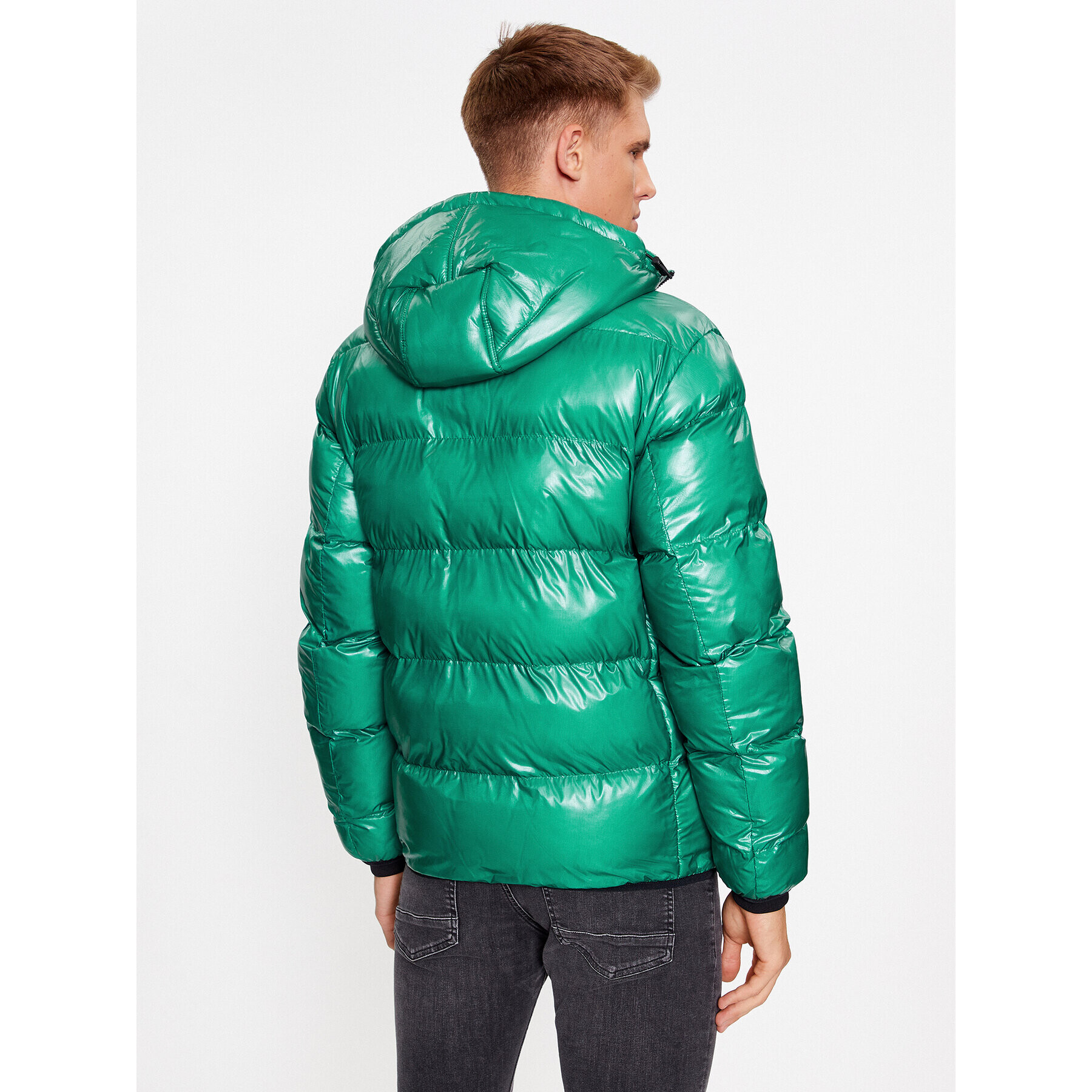 Boss Пухено яке Okobra 50498234 Зелен Regular Fit - Pepit.bg