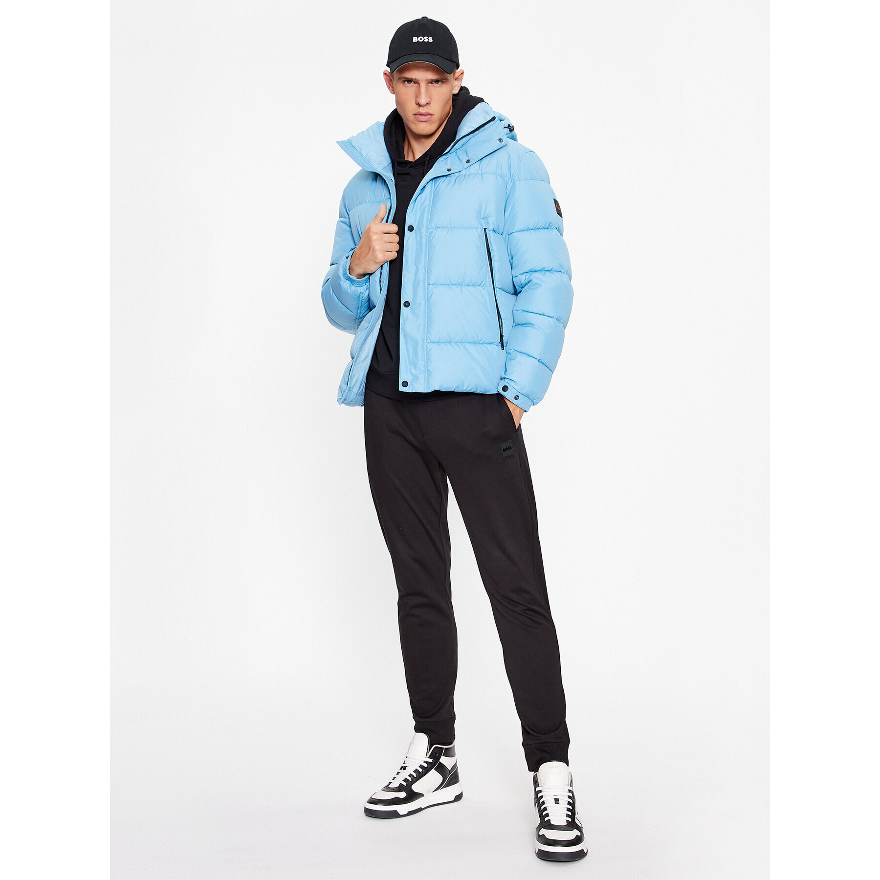 Boss Пухено яке Omaris 50499542 Син Regular Fit - Pepit.bg