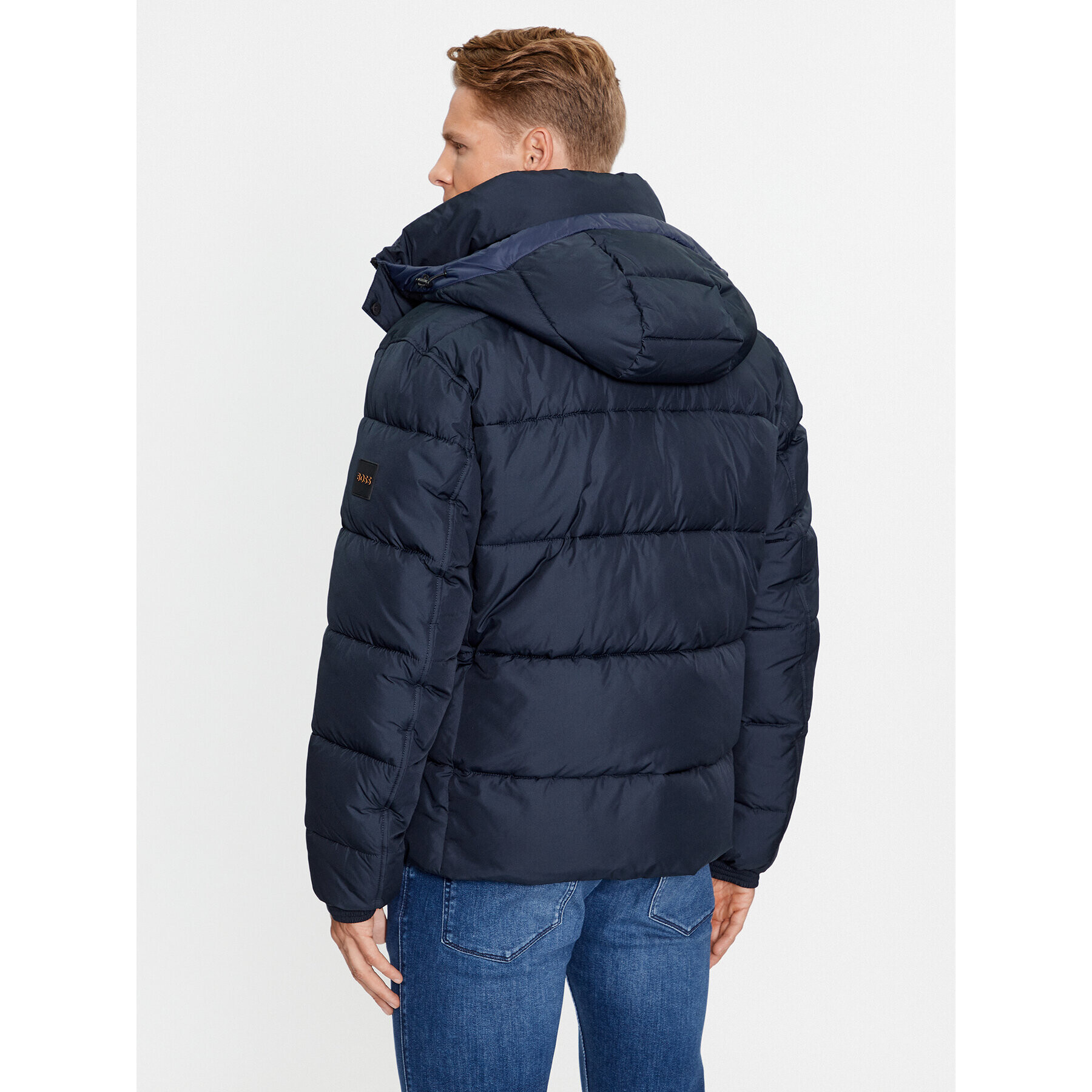 Boss Пухено яке Omaris 50499542 Тъмносин Regular Fit - Pepit.bg