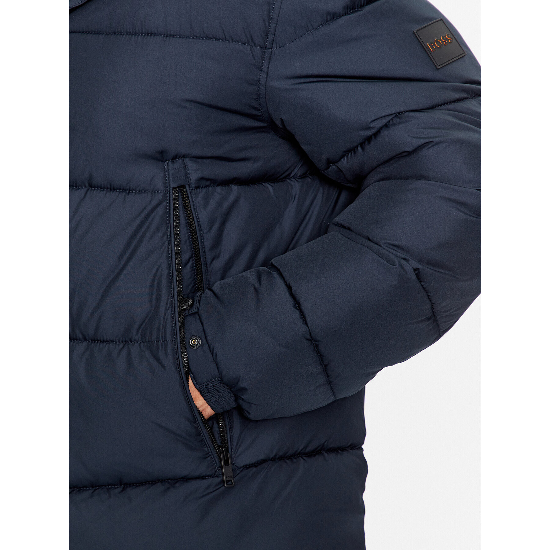 Boss Пухено яке Omaris 50499542 Тъмносин Regular Fit - Pepit.bg