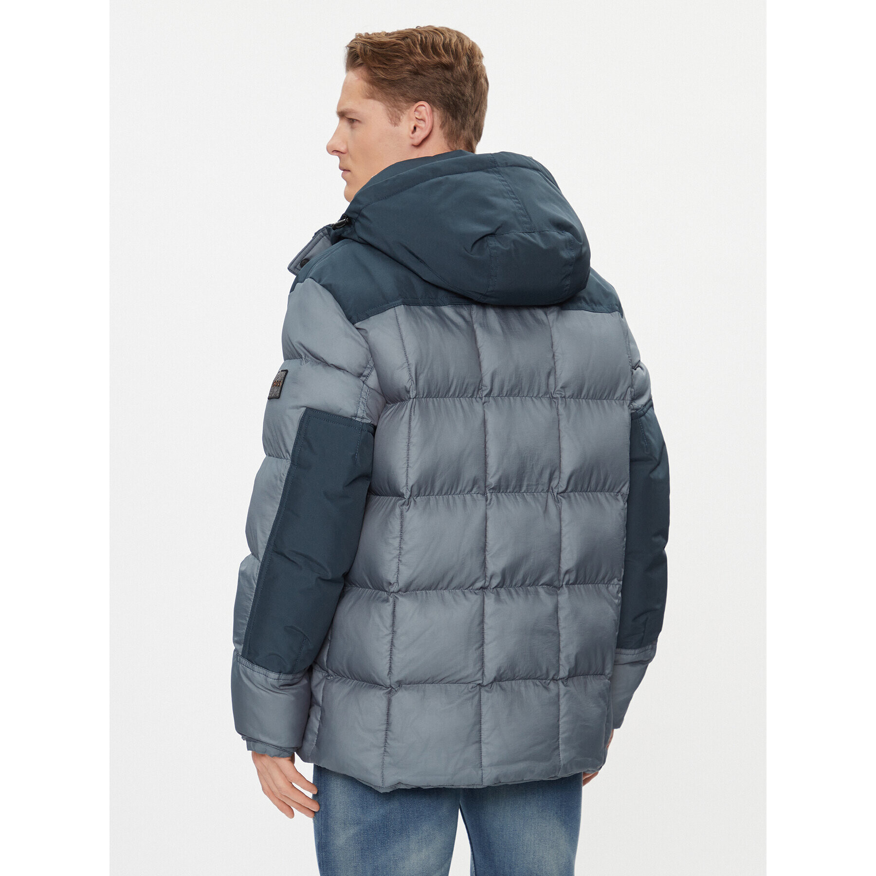 Boss Пухено яке Oneon-W 50498224 Син Relaxed Fit - Pepit.bg