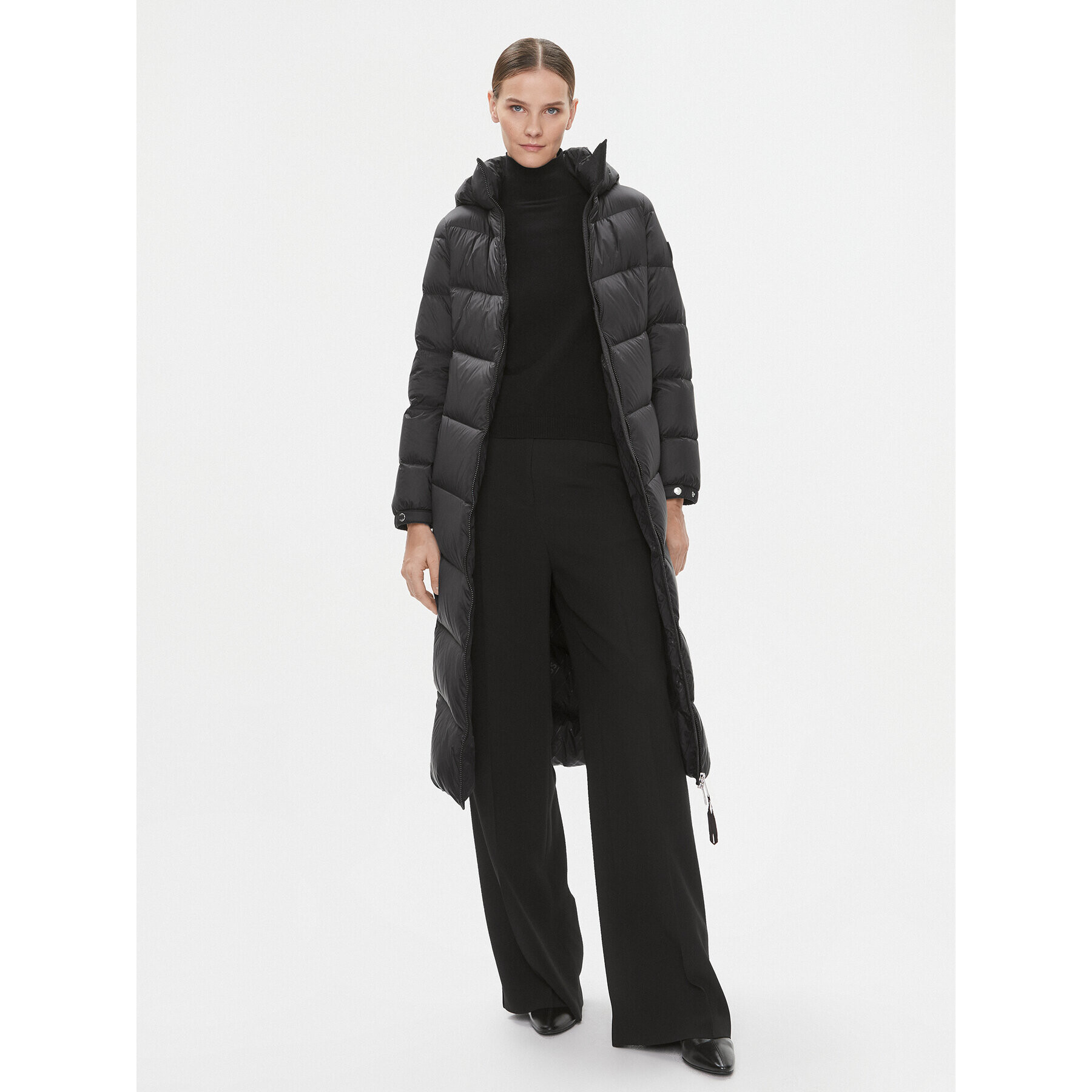 Boss Пухено яке Pamaxi2 50501114 Черен Slim Fit - Pepit.bg