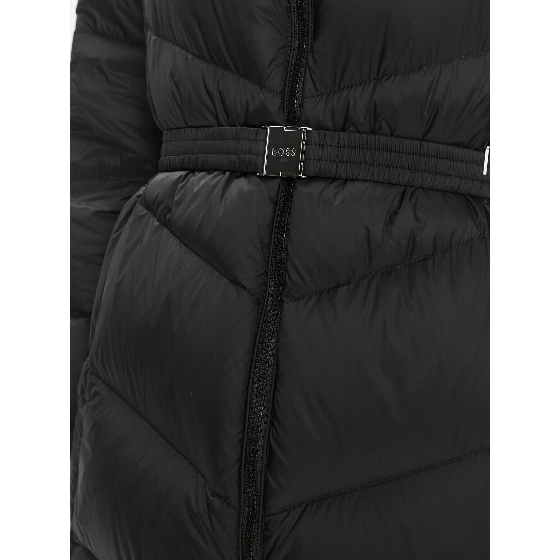 Boss Пухено яке Pamaxi2 50501114 Черен Slim Fit - Pepit.bg