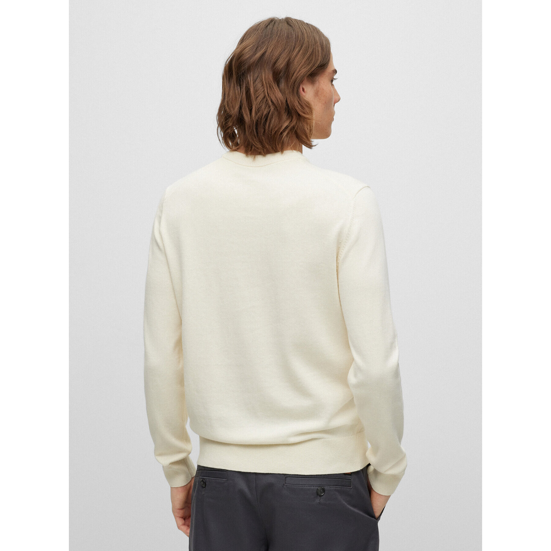 Boss Пуловер 50471343 Екрю Regular Fit - Pepit.bg