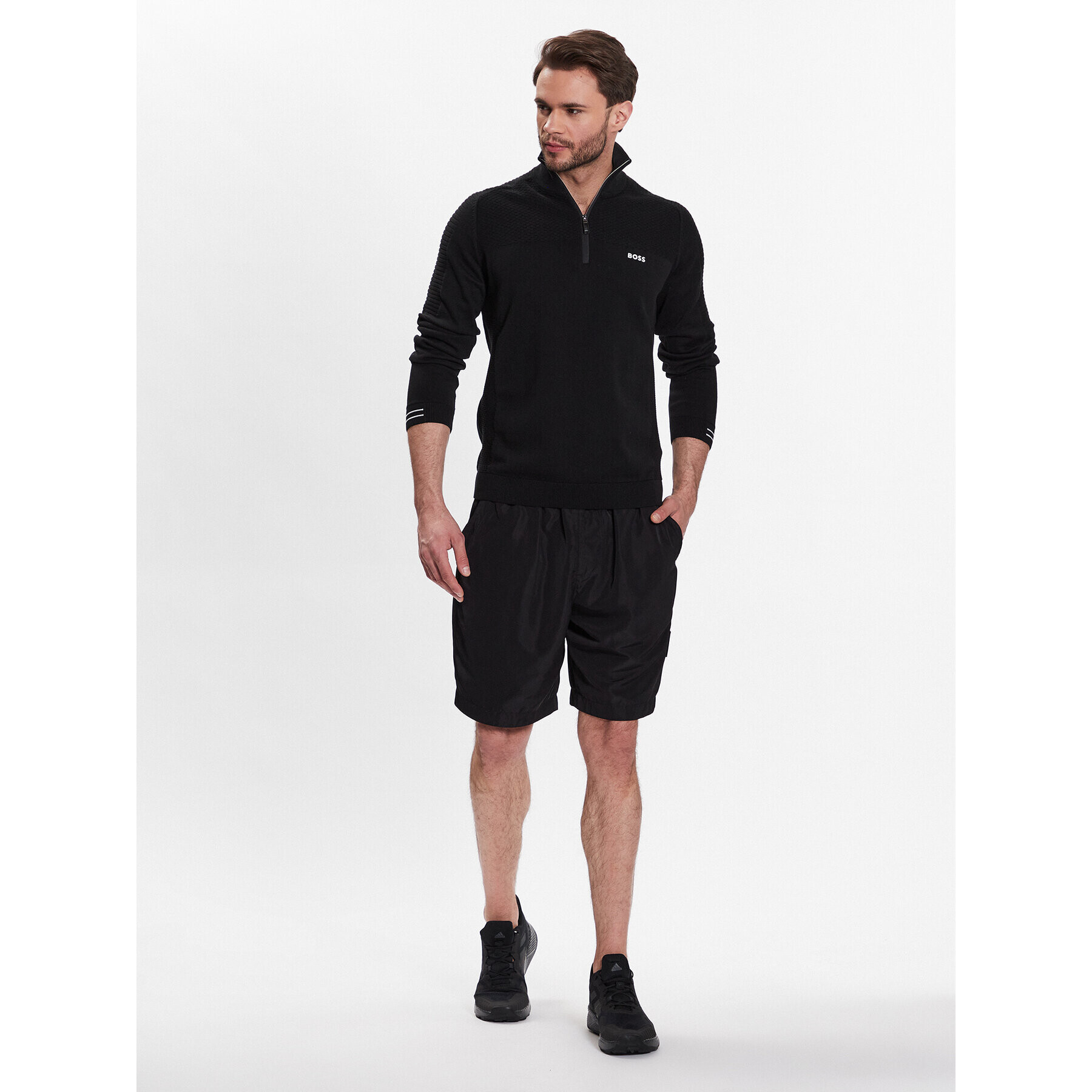 Boss Пуловер 50482399 Черен Regular Fit - Pepit.bg