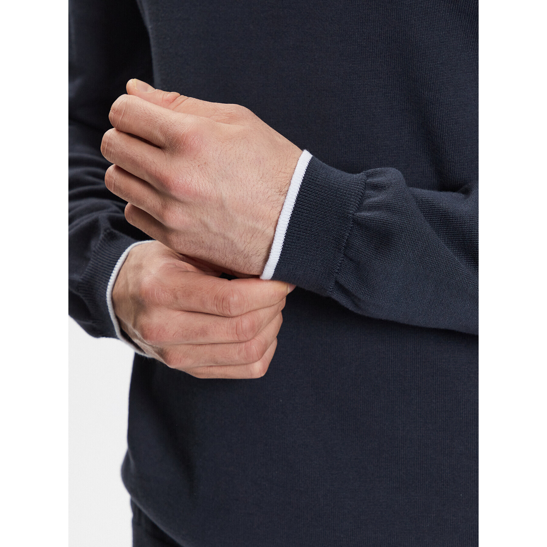 Boss Пуловер Zallo 50482403 Тъмносин Regular Fit - Pepit.bg