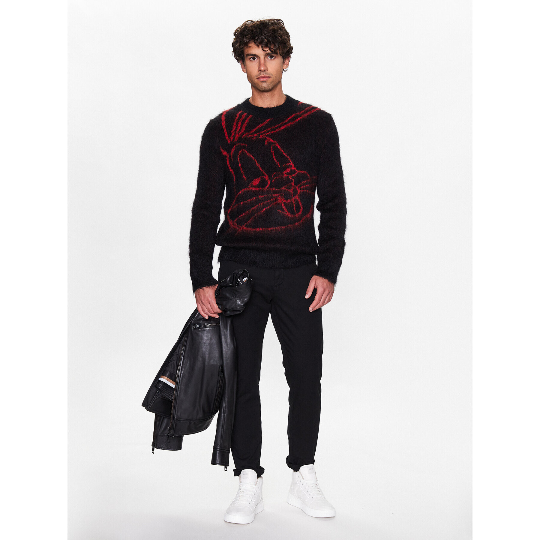 Boss Пуловер 50485235 Черен Regular Fit - Pepit.bg