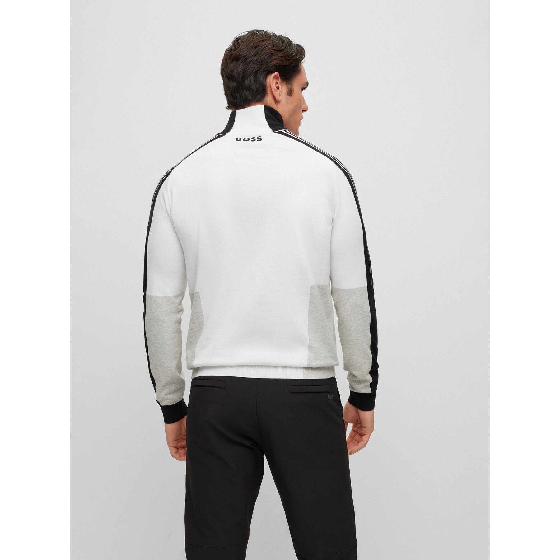 Boss Пуловер 50493769 Бял Regular Fit - Pepit.bg