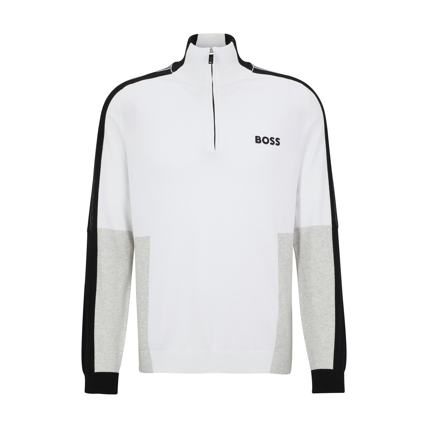 Boss Пуловер 50493769 Бял Regular Fit - Pepit.bg
