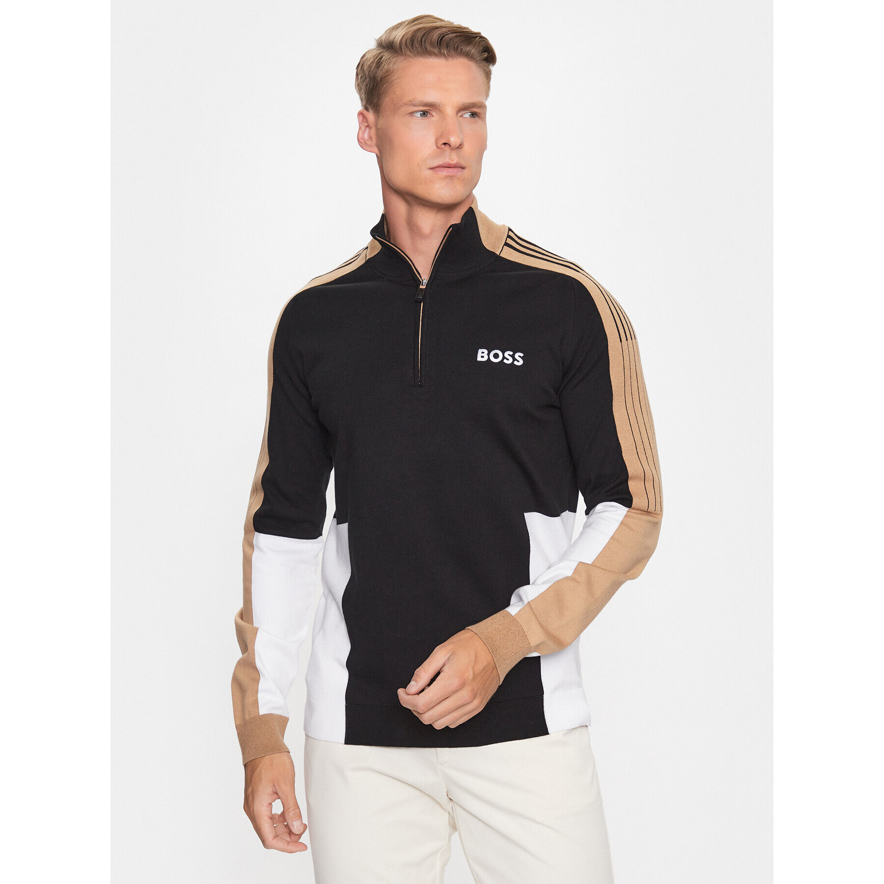 Boss Пуловер 50493769 Черен Regular Fit - Pepit.bg