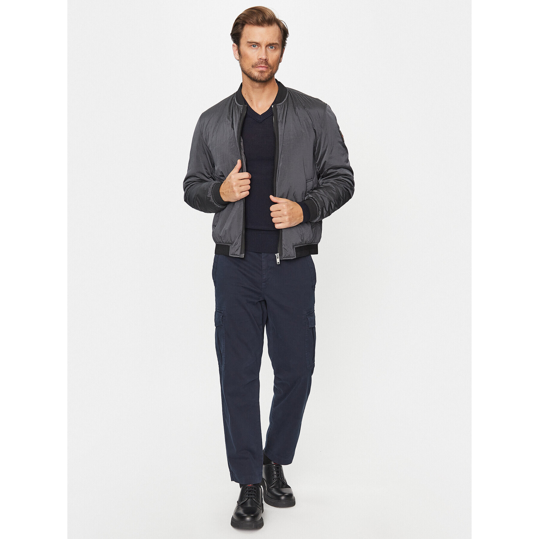 Boss Пуловер Avac_V 50510750 Тъмносин Regular Fit - Pepit.bg