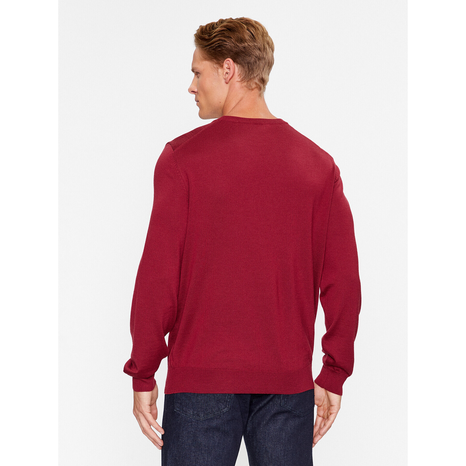 Boss Пуловер Baram-L 50476363 Бордо Regular Fit - Pepit.bg