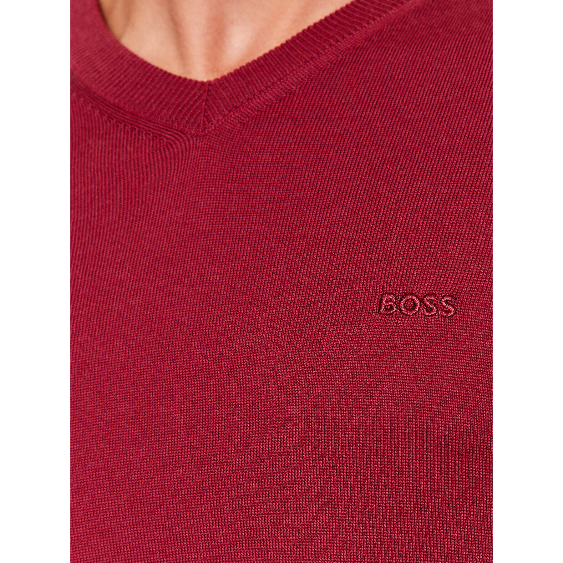 Boss Пуловер Baram-L 50476363 Бордо Regular Fit - Pepit.bg