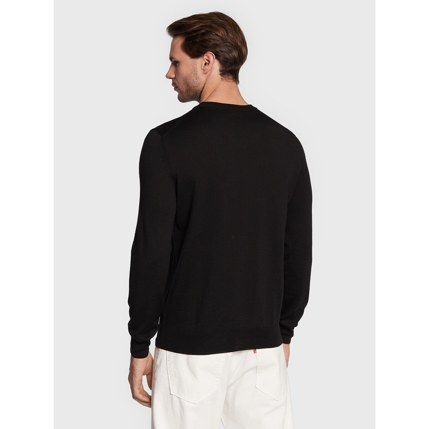 Boss Пуловер Baram-L 50476363 Черен Regular Fit - Pepit.bg
