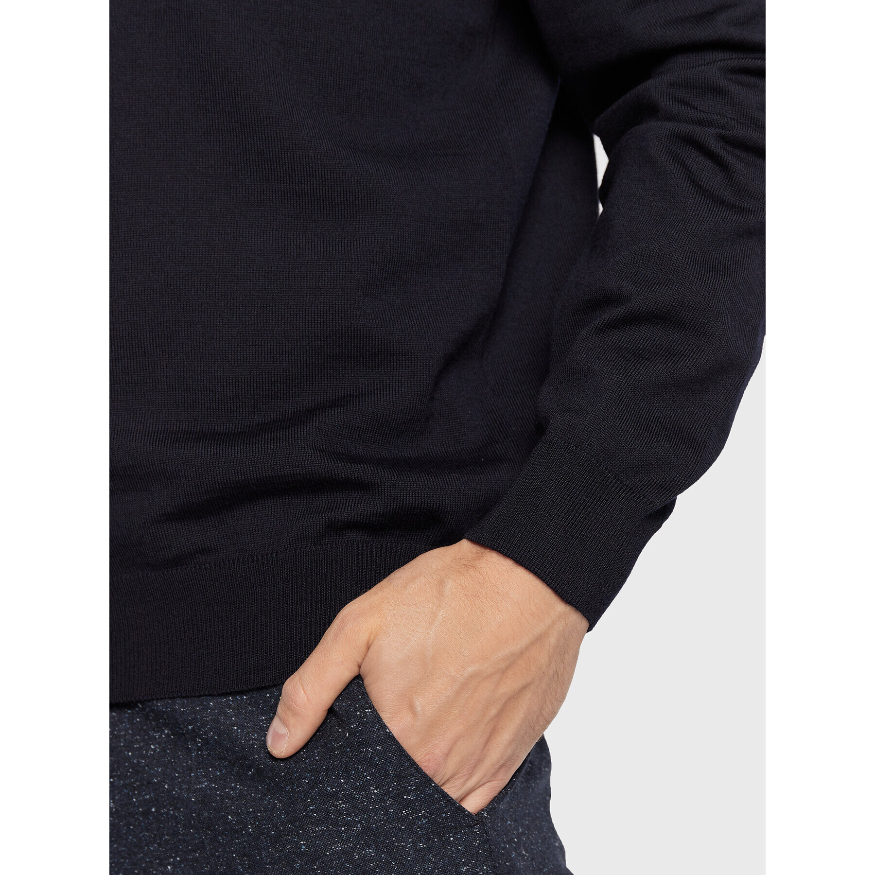 Boss Пуловер Baram-L 50476363 Тъмносин Slim Fit - Pepit.bg