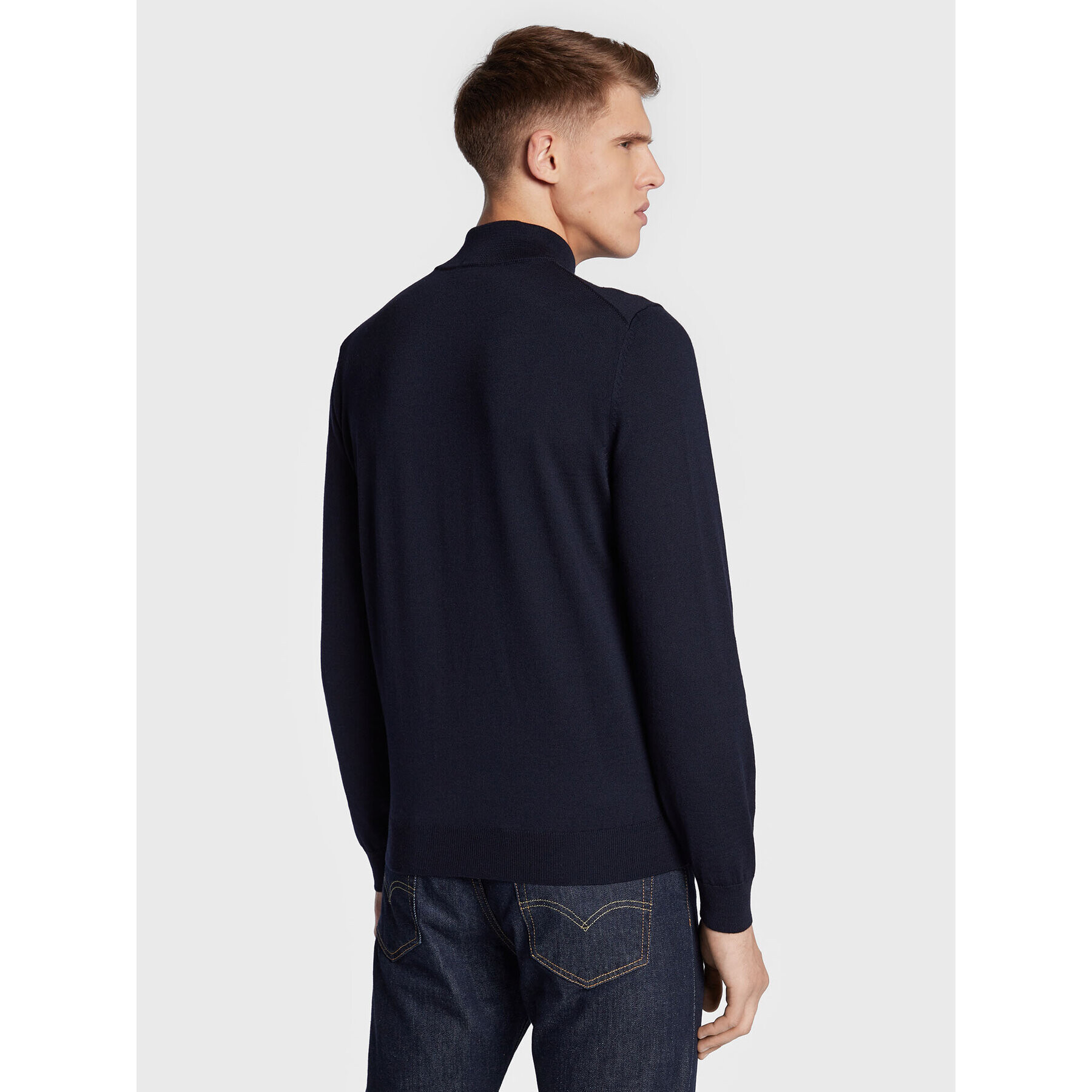 Boss Пуловер Benji-L 50476365 Тъмносин Regular Fit - Pepit.bg